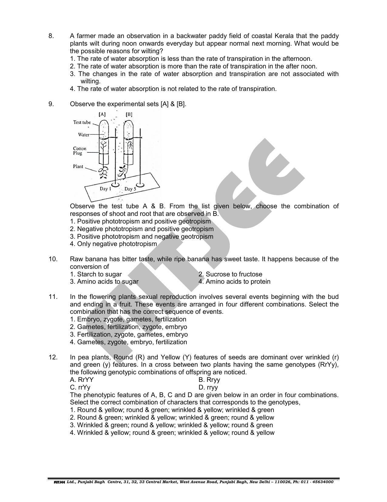 NTSE 2018 (Stage II) SAT Question Paper (May 13, 2018) - Page 2