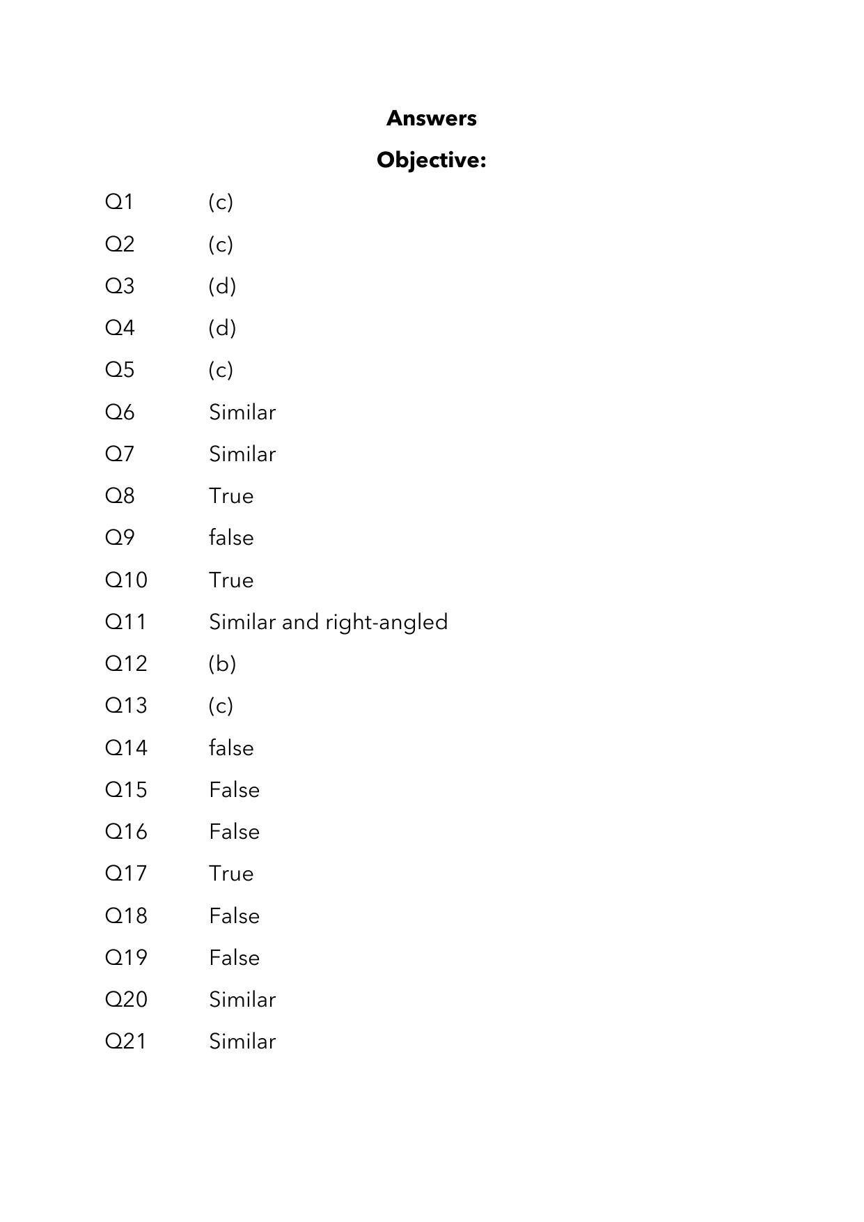 JKBOSE Class 10 Maths: Chapter 6th Triangles-1 Question Bank - Page 14