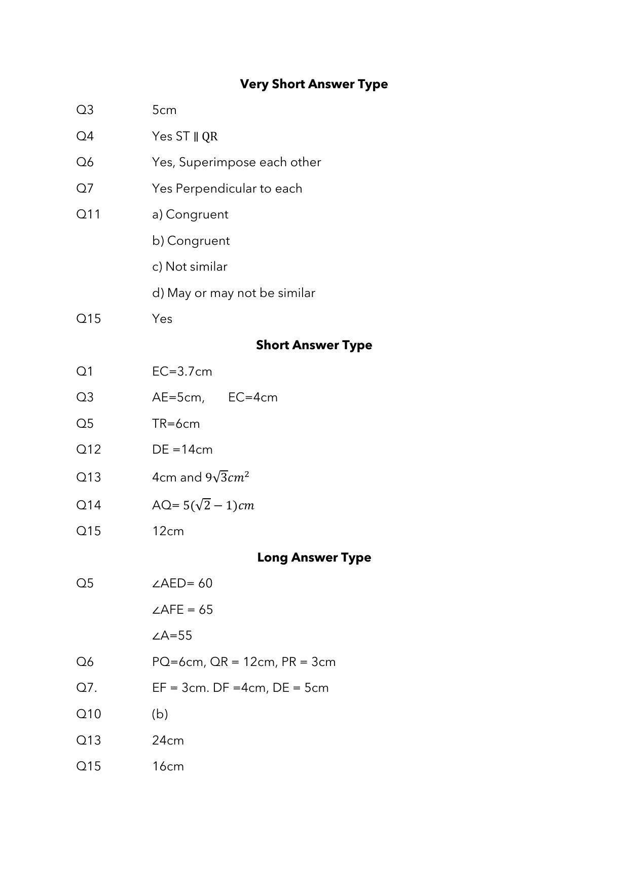 JKBOSE Class 10 Maths: Chapter 6th Triangles-1 Question Bank - Page 15