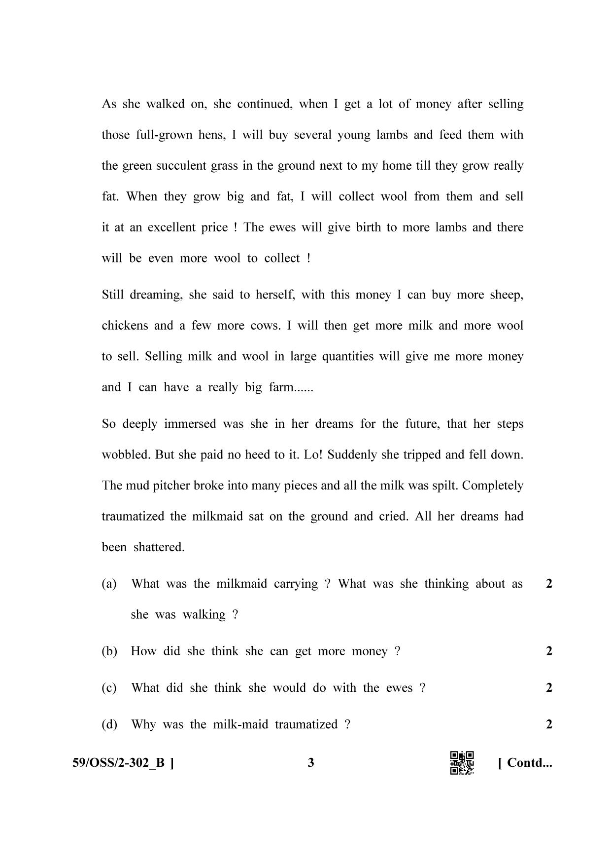 NIOS October 2019 Class 12 English (SET B) Question Paper - Page 3