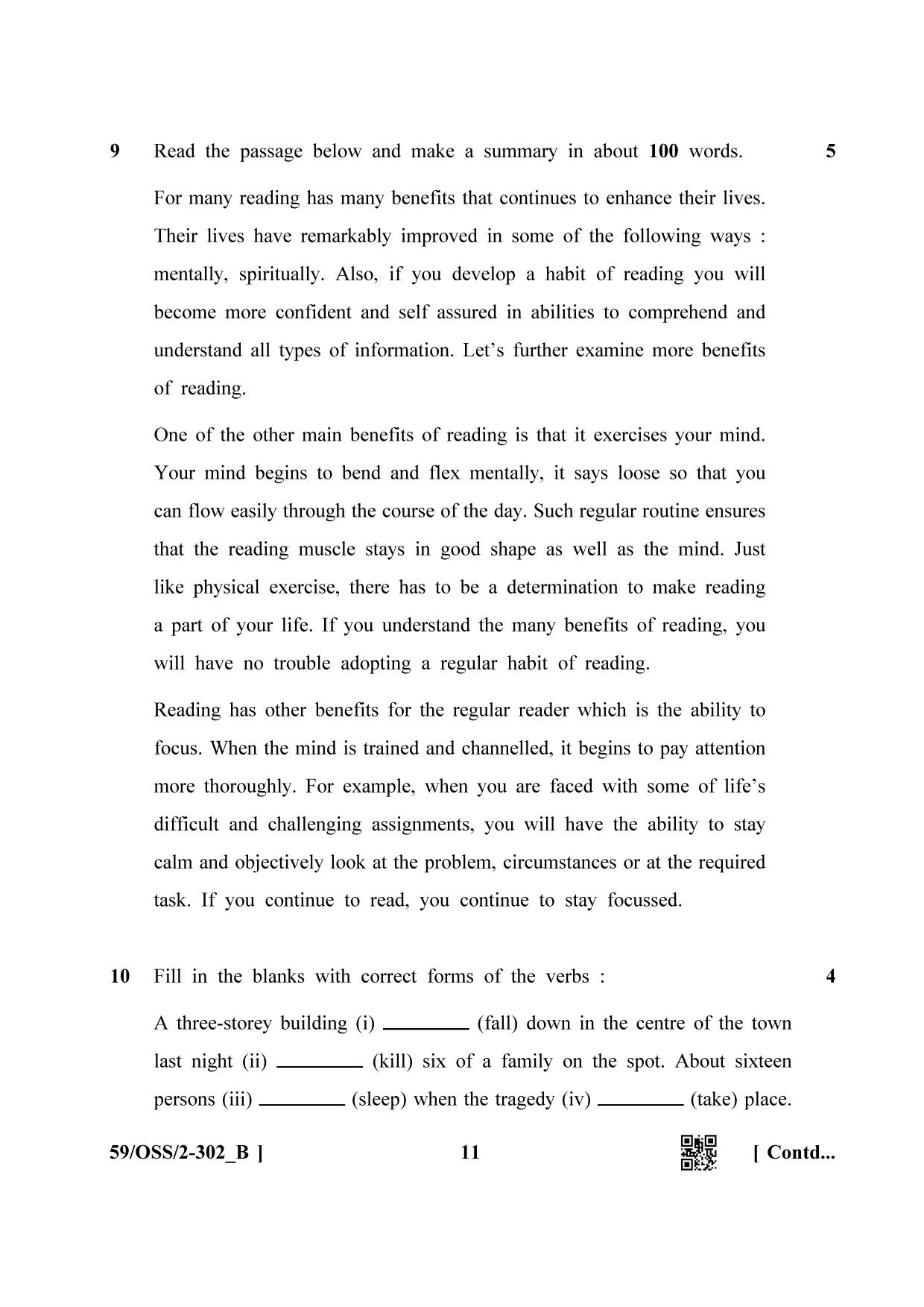 NIOS October 2019 Class 12 English (SET B) Question Paper - Page 11