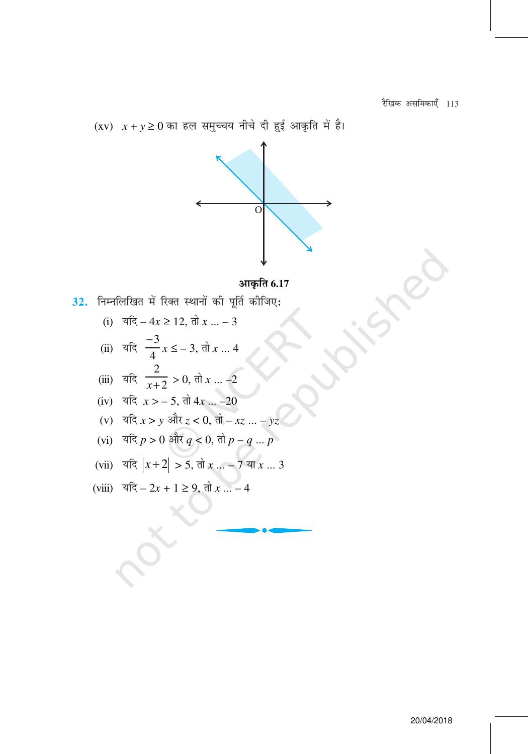 NCERT Exemplar Class 11: गणित यूनिट 6(रैखिक अस्मिकाए) - Page 16