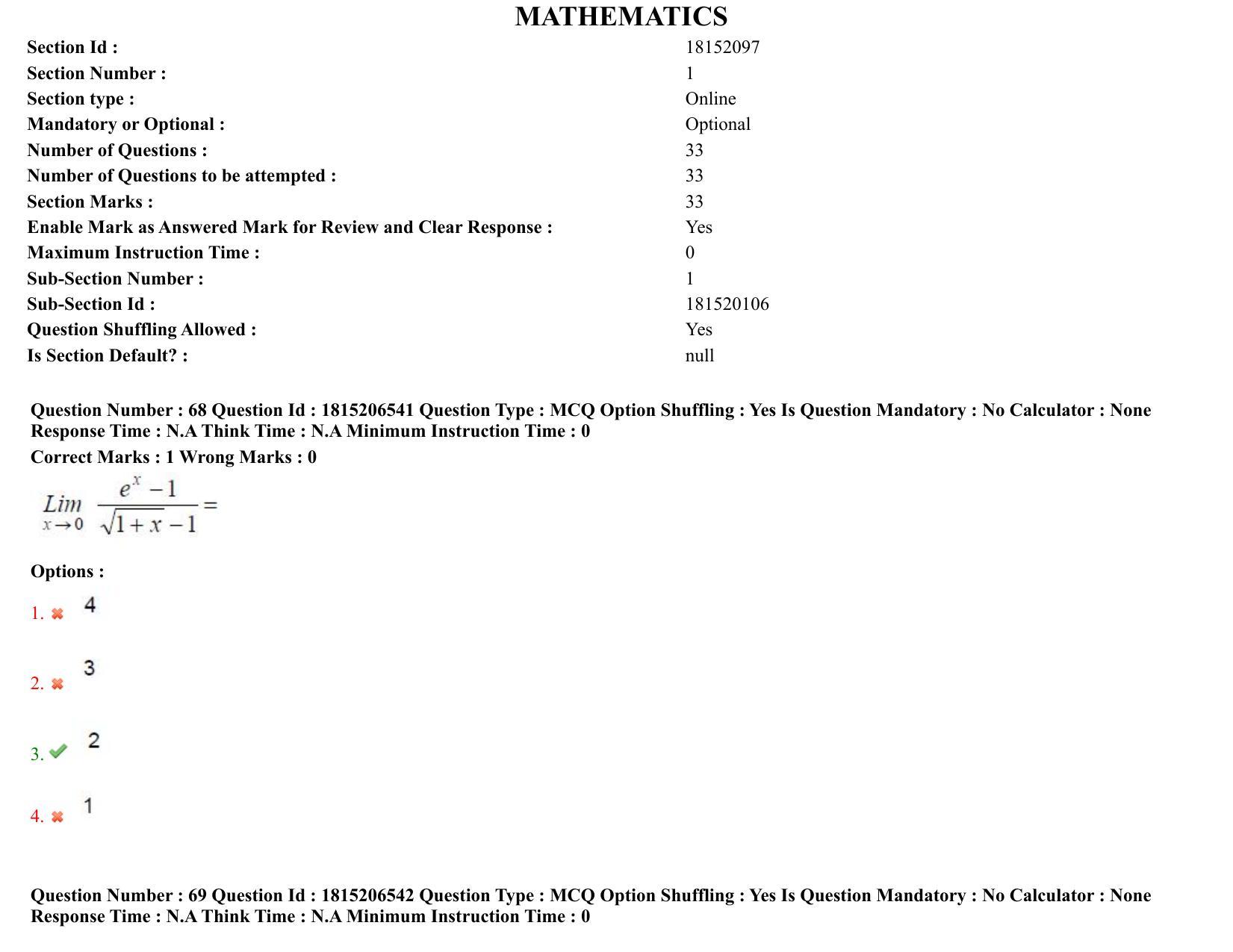 TS CPGET 2023 M Sc Chemistry Pharmaceutical Chemistry (5 years Integrated) Shift 3 Question Paper with Answer Key - Page 54