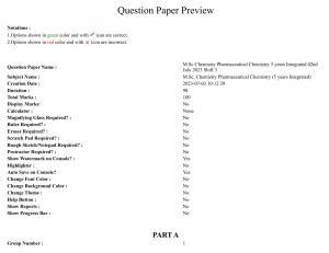 TS CPGET 2023 M Sc Chemistry Pharmaceutical Chemistry (5 years Integrated) Shift 3 Question Paper with Answer Key