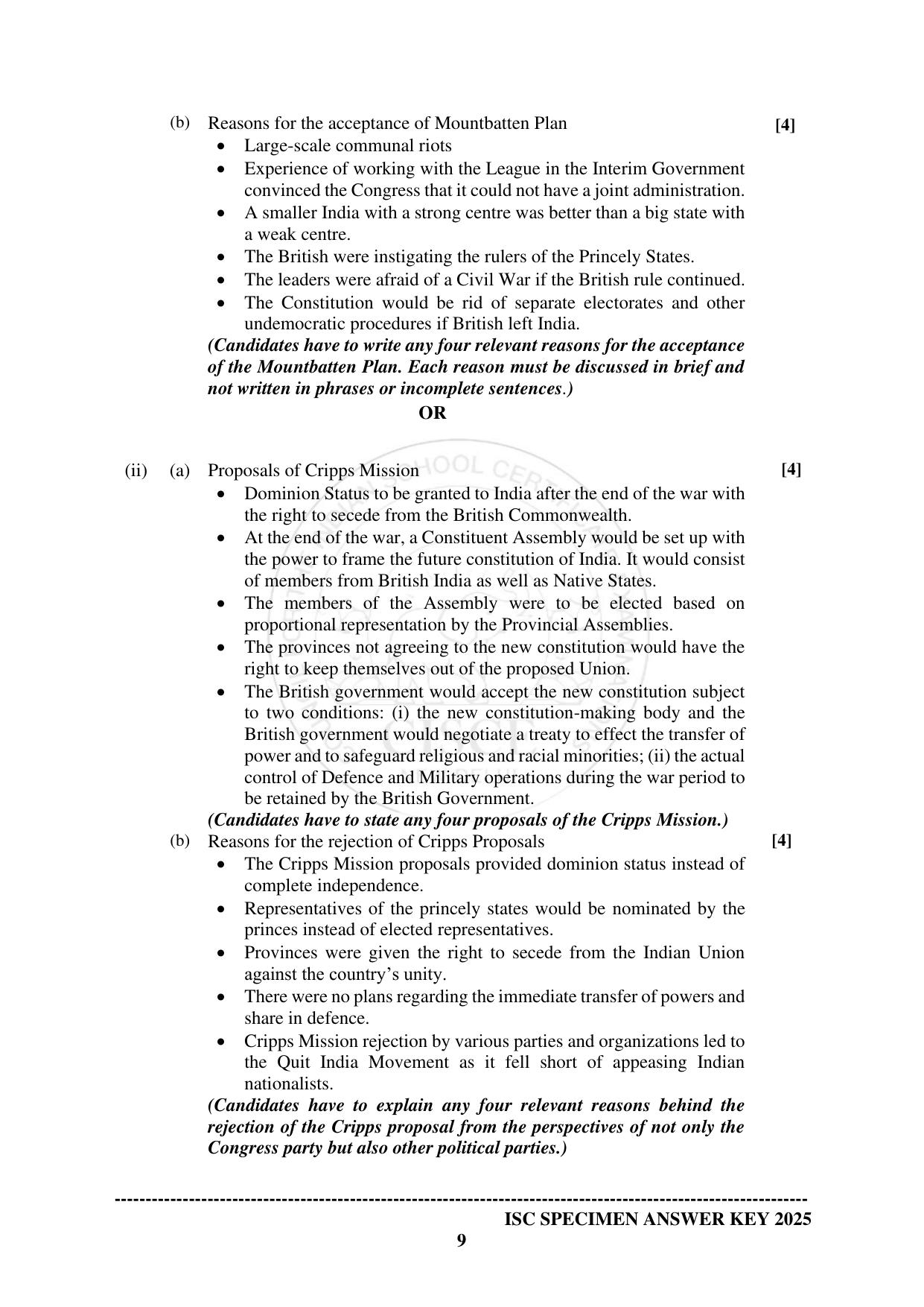 ISC Class 12 2025 HISTORY  (SQP & AK) Specimen Paper - Page 18