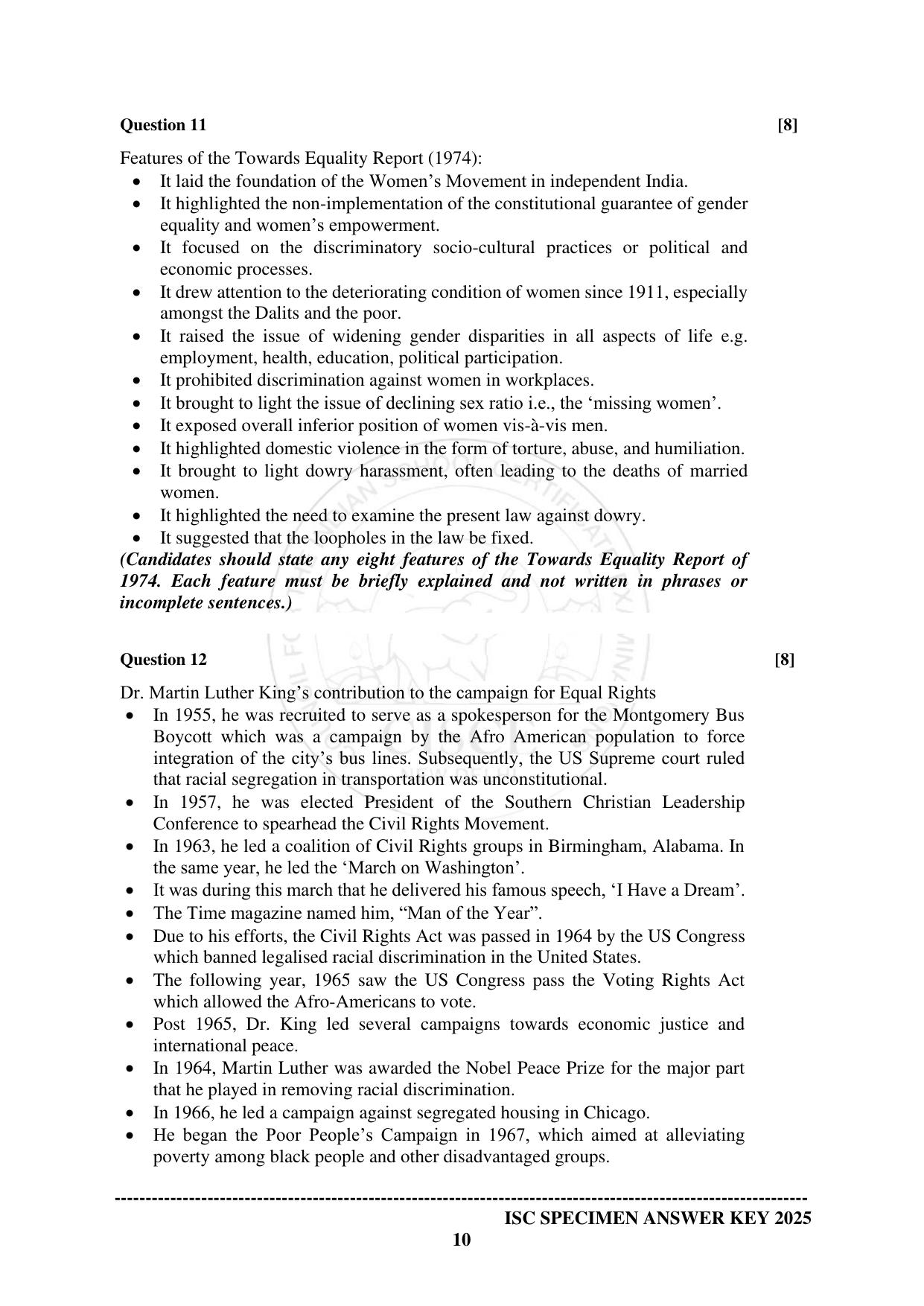 ISC Class 12 2025 HISTORY  (SQP & AK) Specimen Paper - Page 19