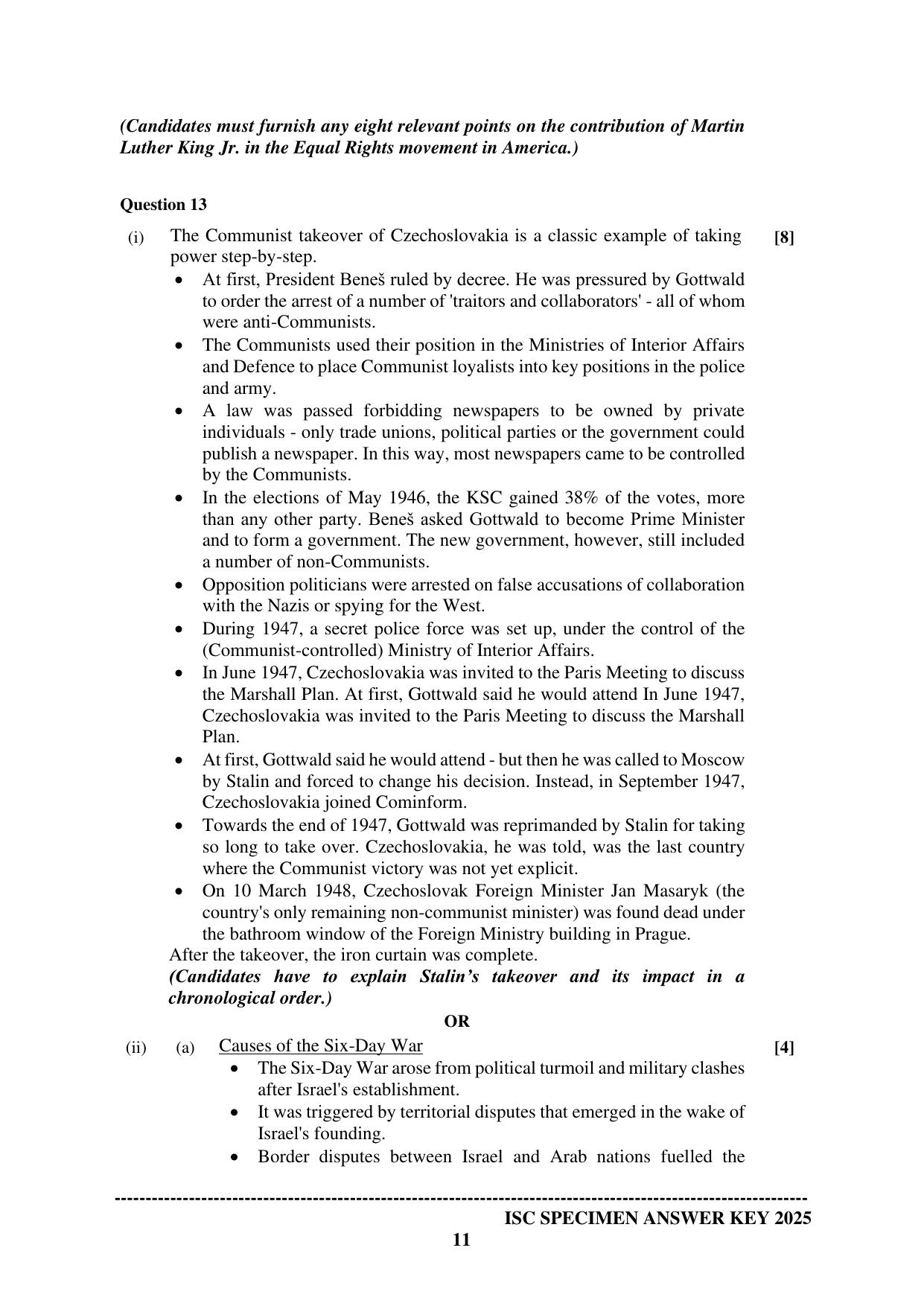 ISC Class 12 2025 HISTORY  (SQP & AK) Specimen Paper - Page 20