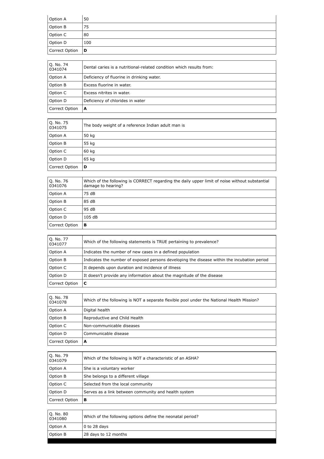 RUHS MPH 2023 Question Paper with Answer Key - Page 11