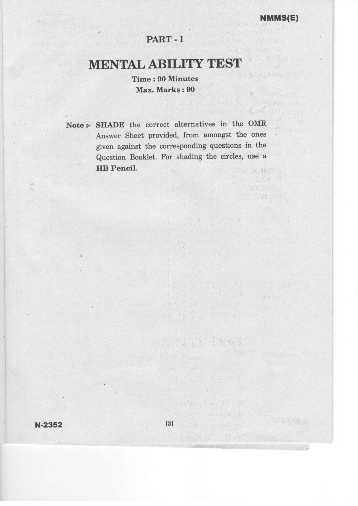 Telangana NMMS Dec 2022 English Question Paper - Page 3
