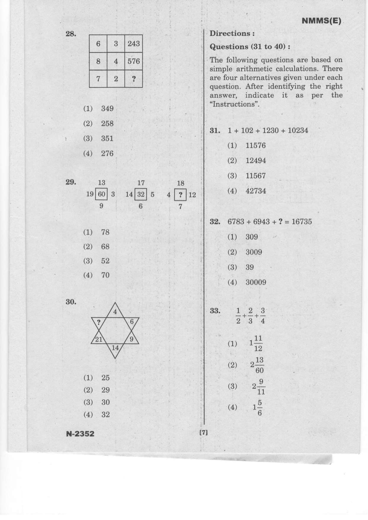 Telangana NMMS Dec 2022 English Question Paper - Page 7