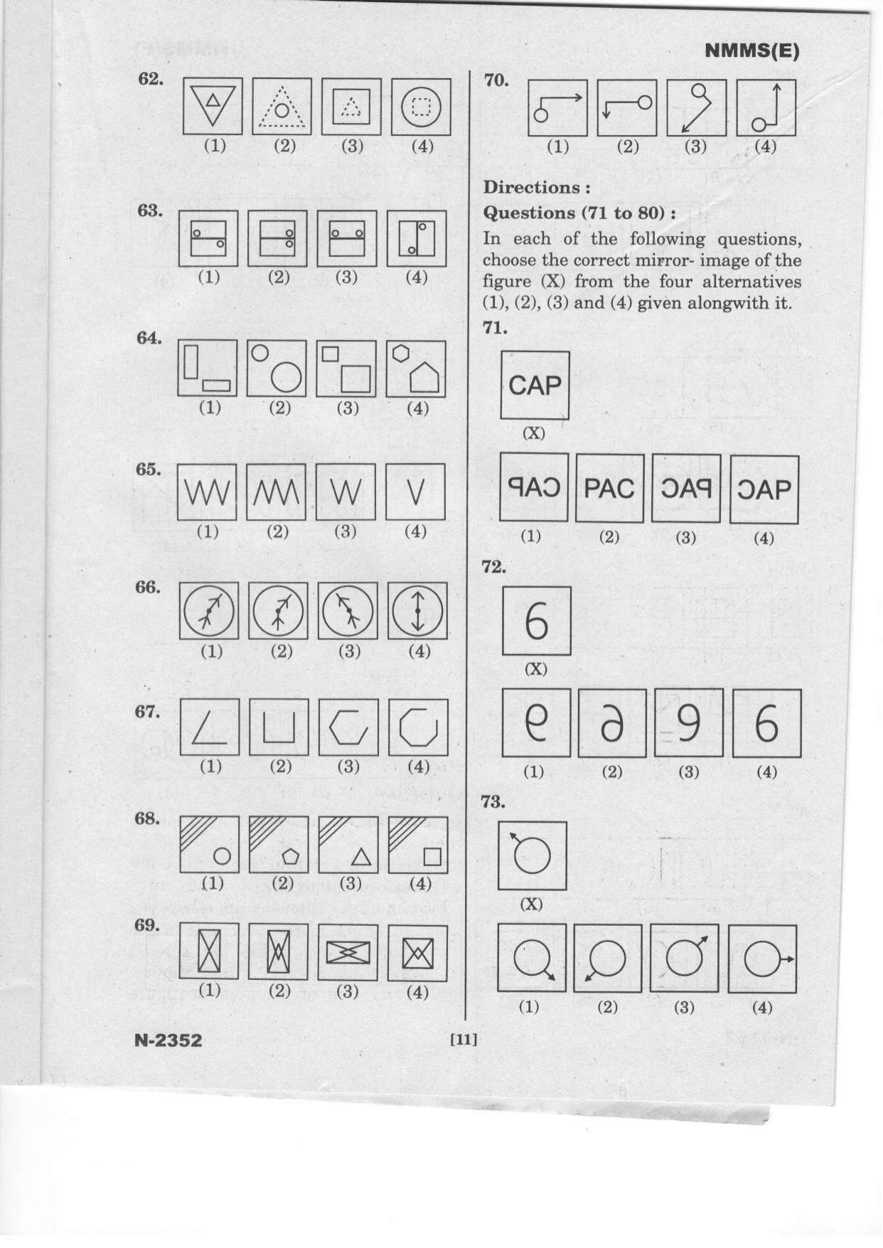 Telangana NMMS Dec 2022 English Question Paper - Page 11