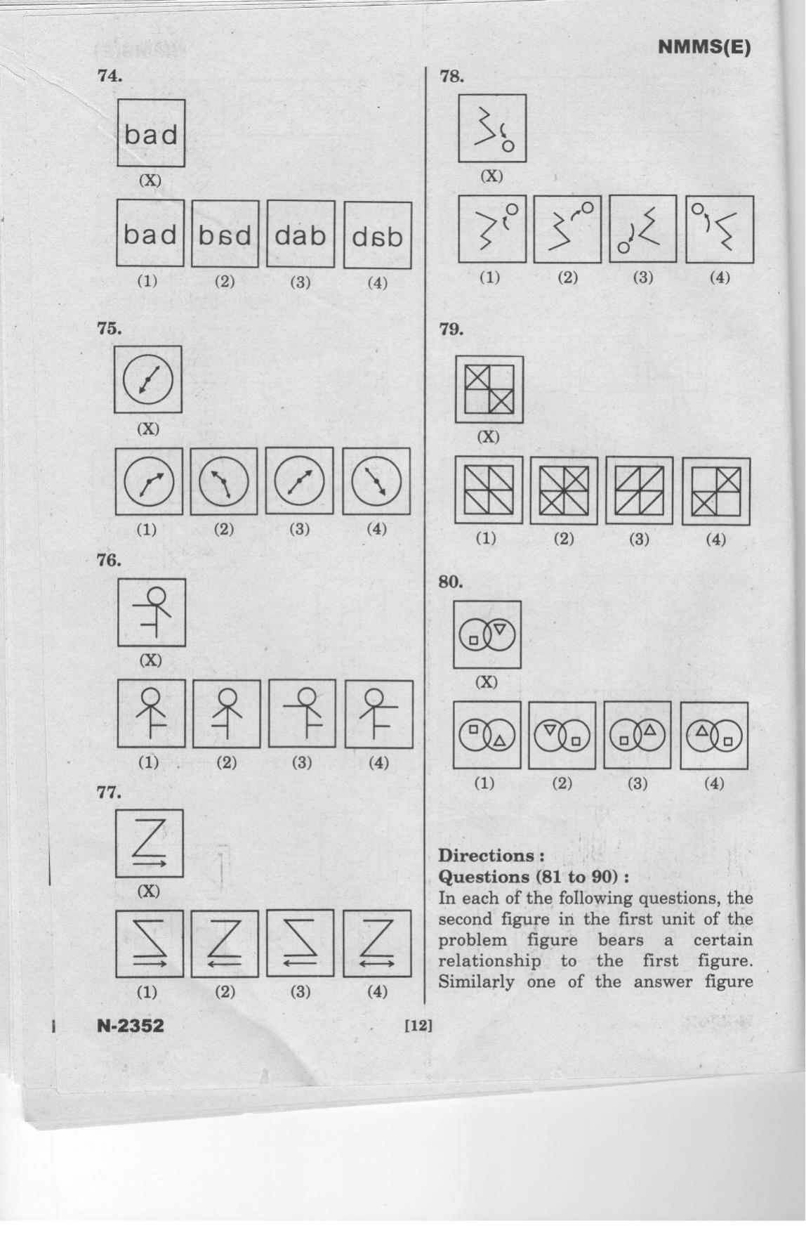 Telangana NMMS Dec 2022 English Question Paper - Page 12