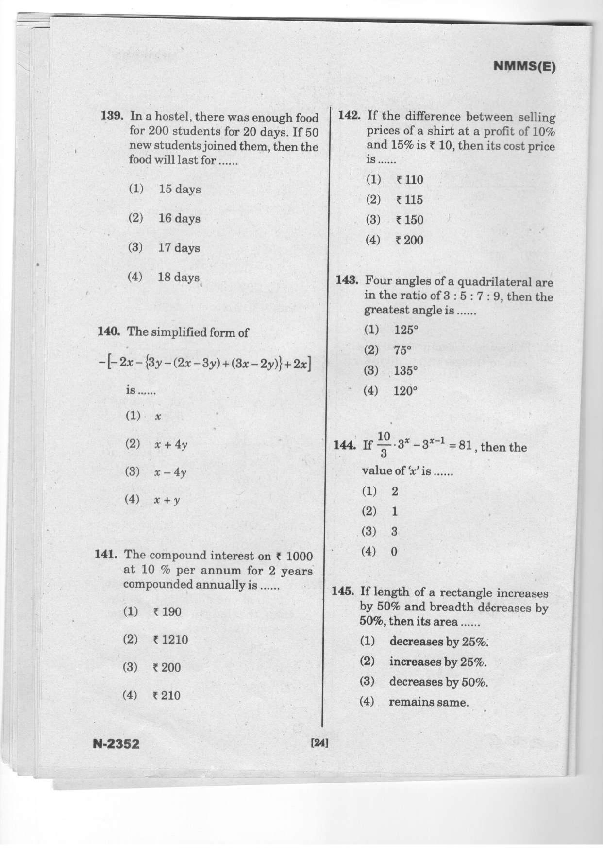 Telangana NMMS Dec 2022 English Question Paper - Page 22