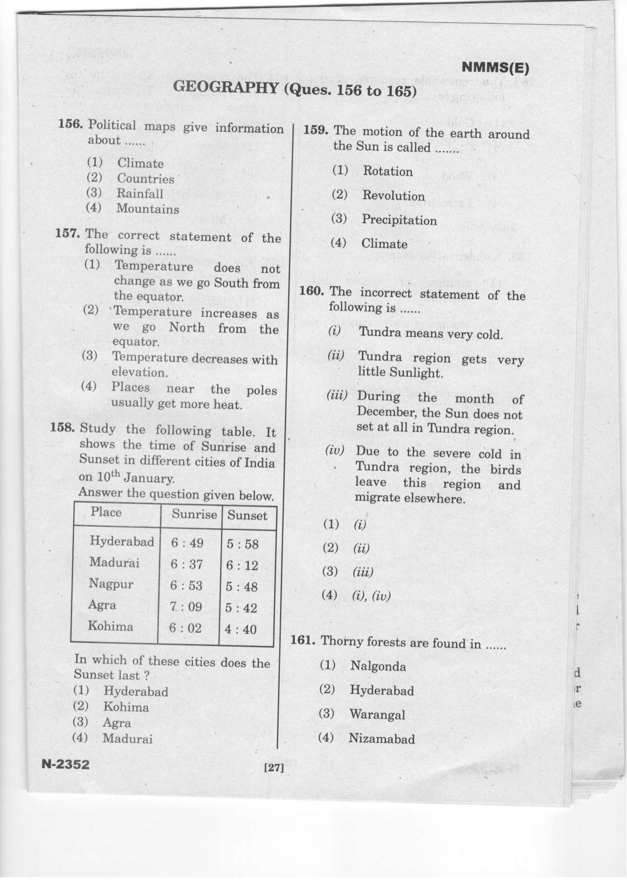 Telangana NMMS Dec 2022 English Question Paper - Page 25