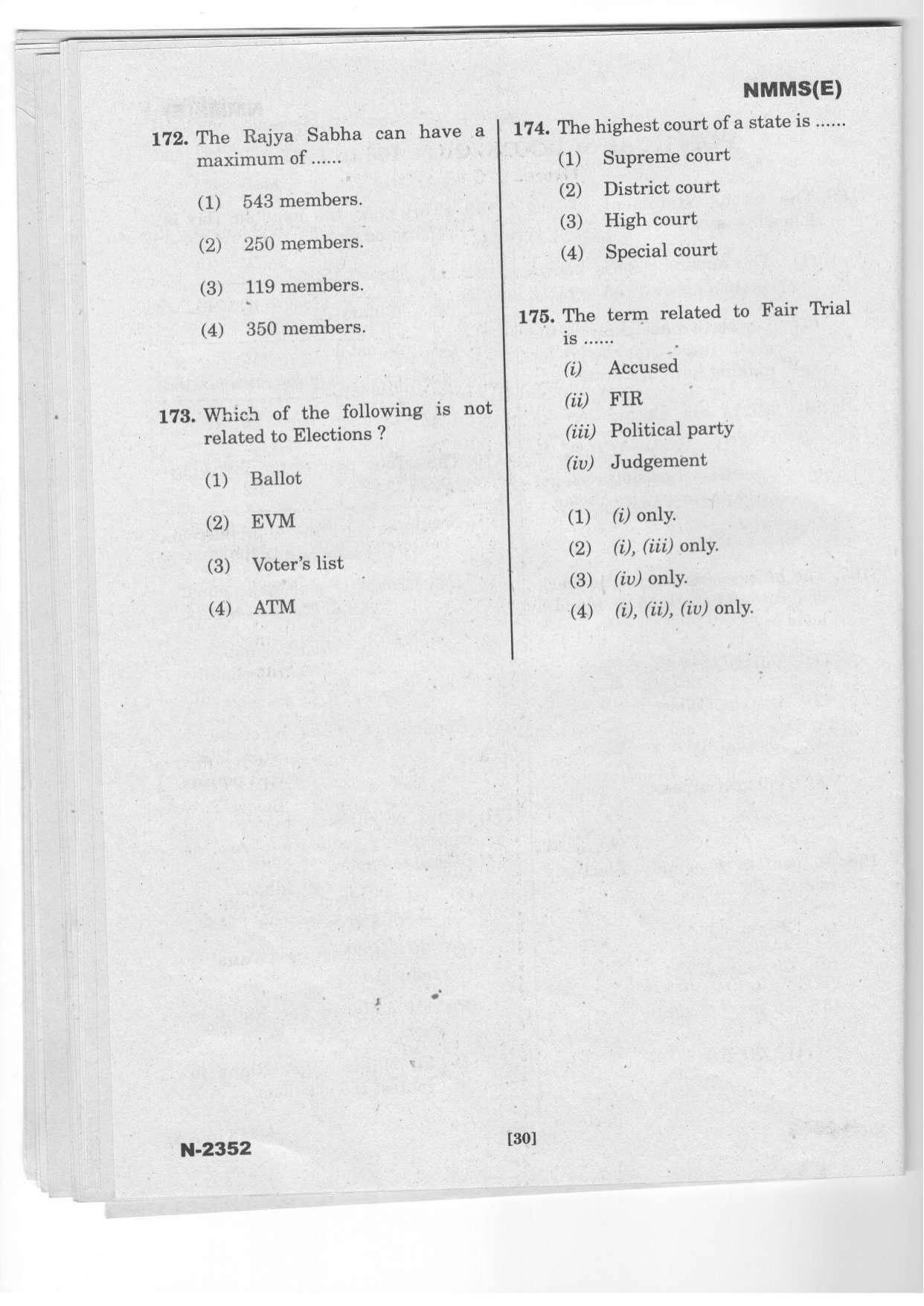 Telangana NMMS Dec 2022 English Question Paper - Page 28