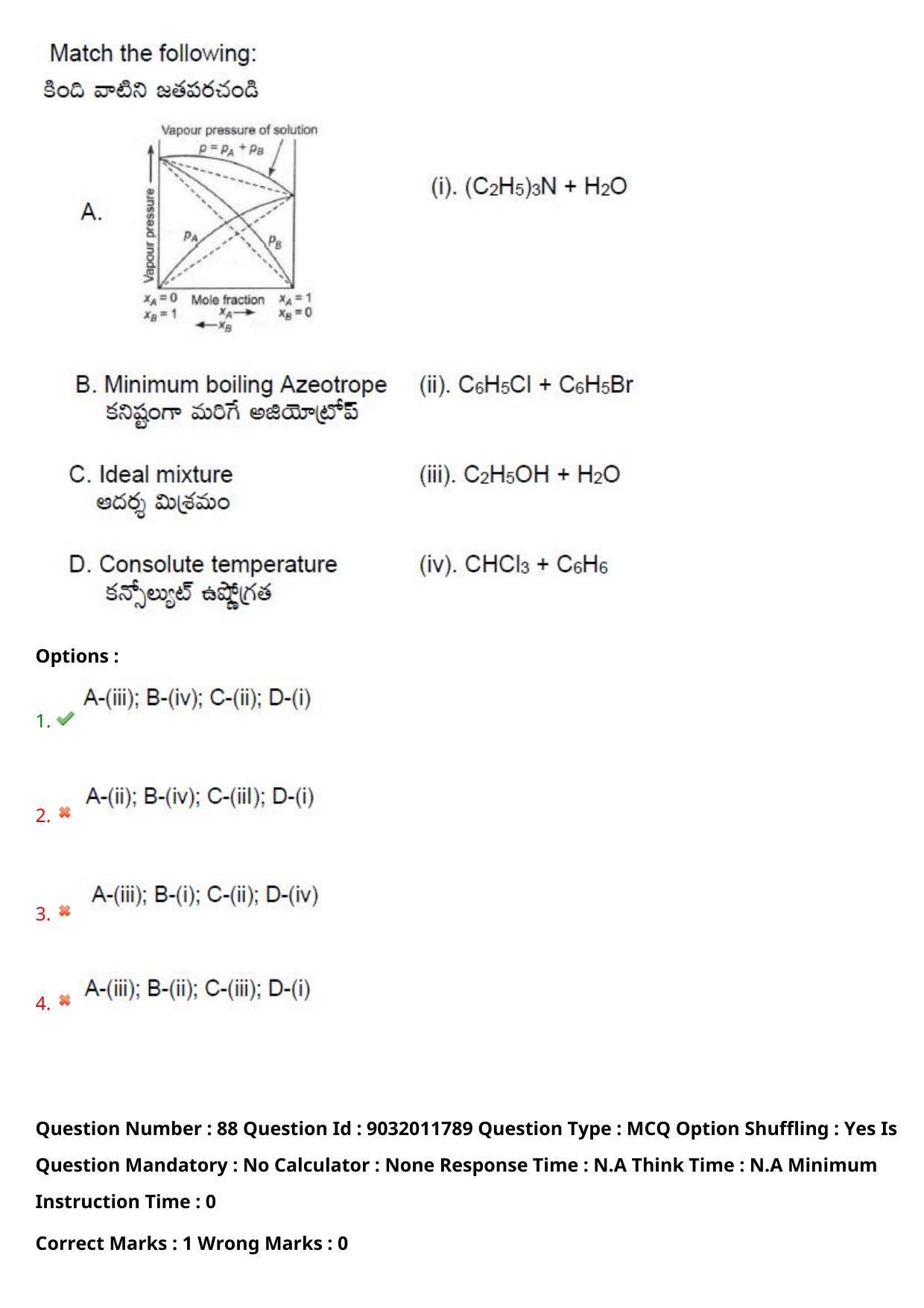 TS CPGET 2022 M.Sc Chemistry Question Paper with Answer Key - Page 64
