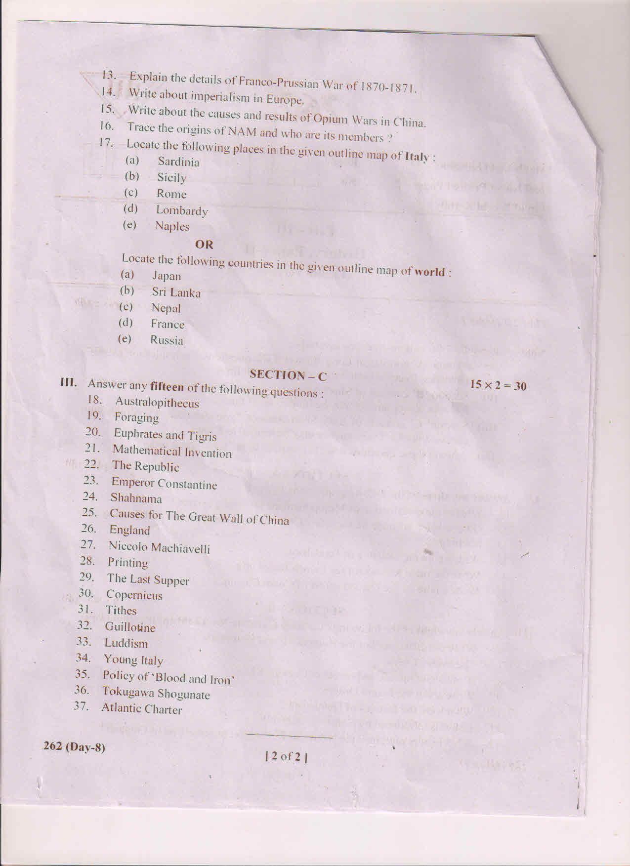 AP Inter 2nd Year History-II (EM)I March-2019-General Question Paper - Page 2