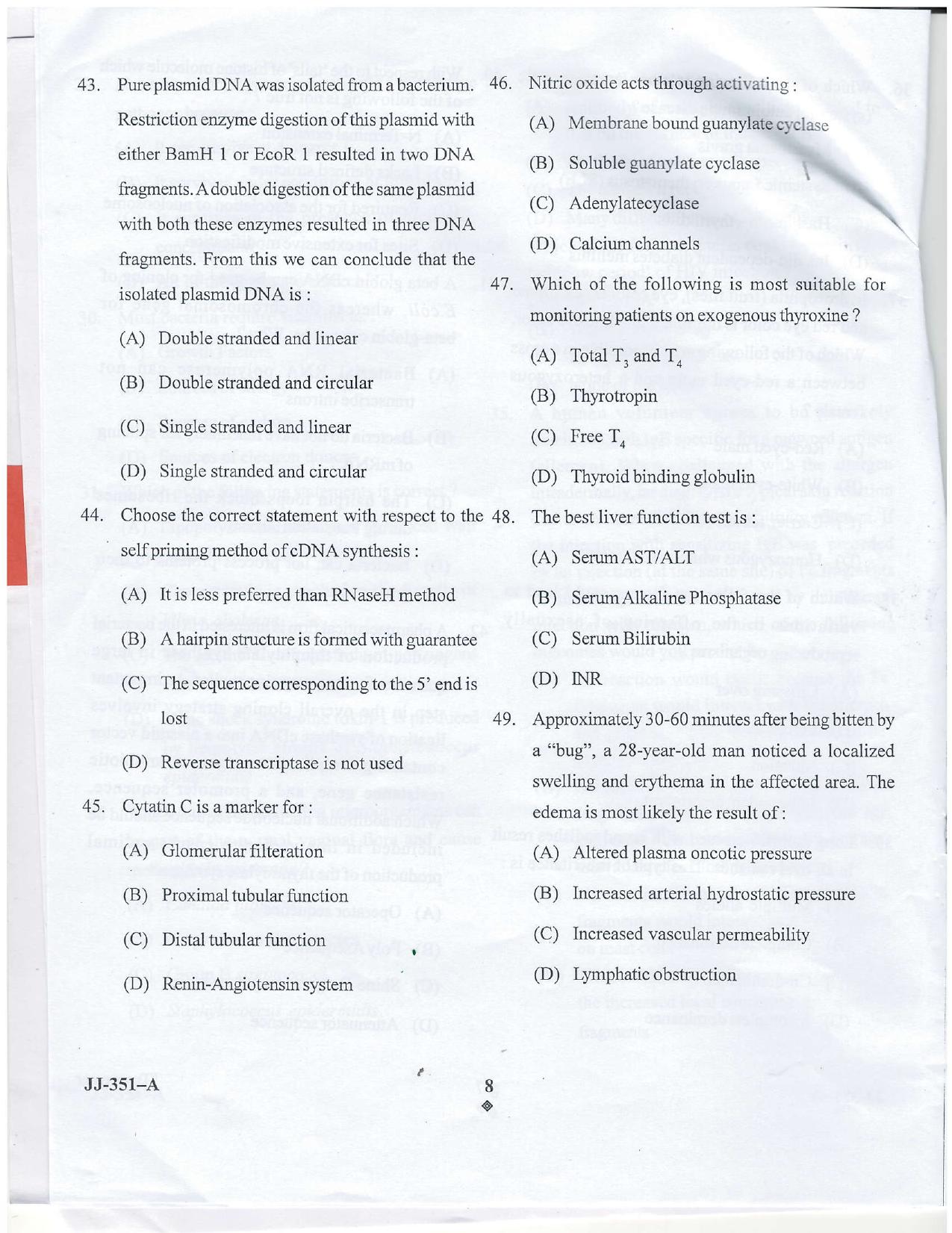 KUET 2023 M.Sc. Clinical Biochemistry Question Paper - Page 23
