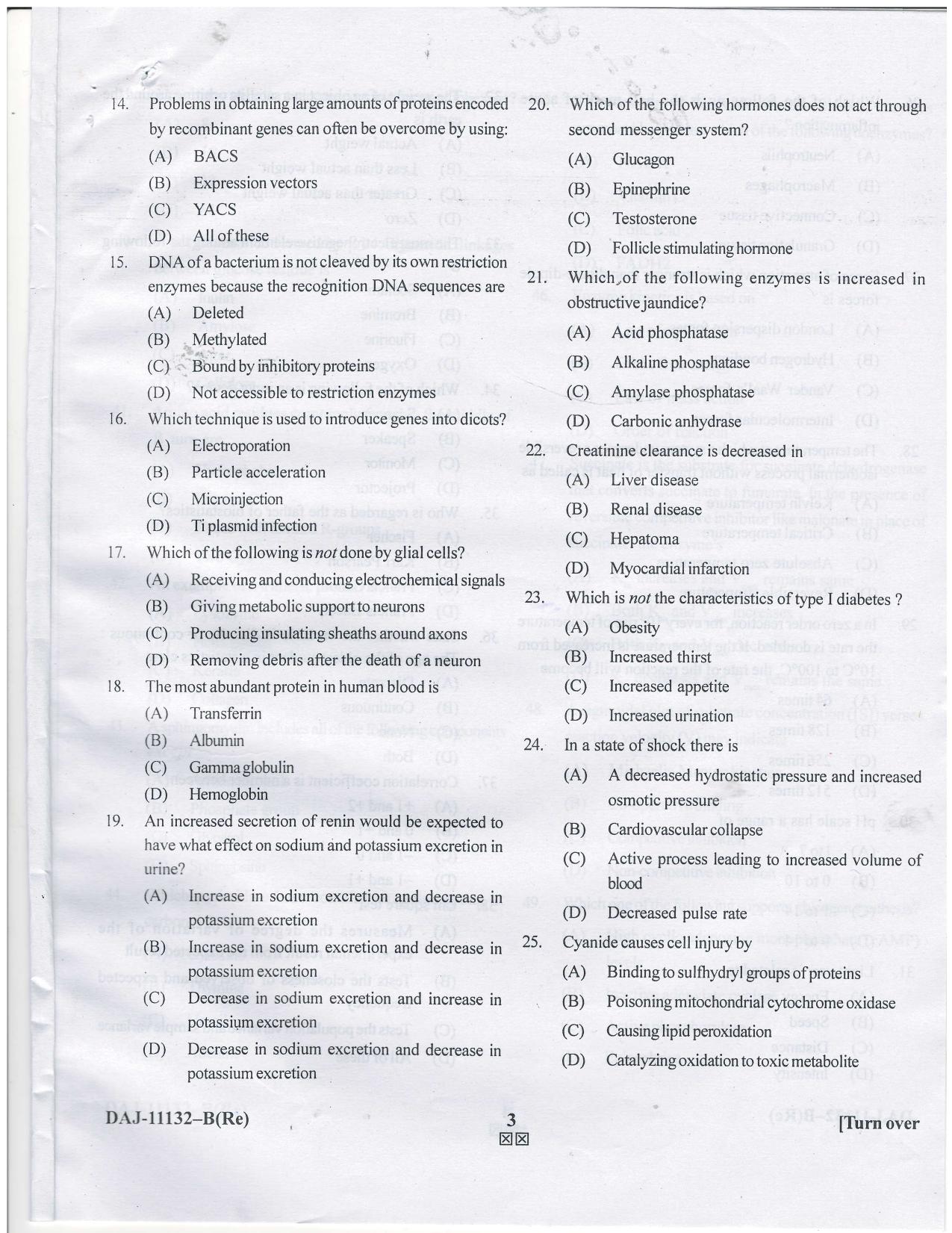 KUET 2023 M.Sc. Clinical Biochemistry Question Paper - Page 39
