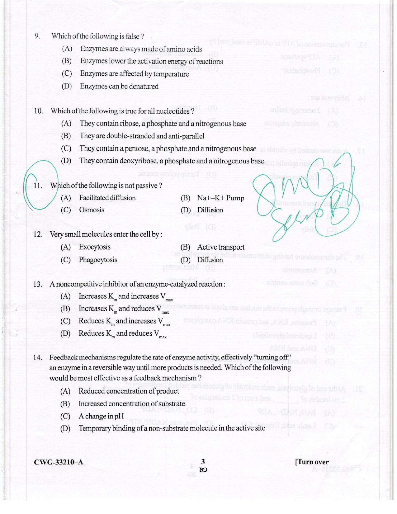 KUET 2023 M.Sc. Clinical Biochemistry Question Paper - Page 45