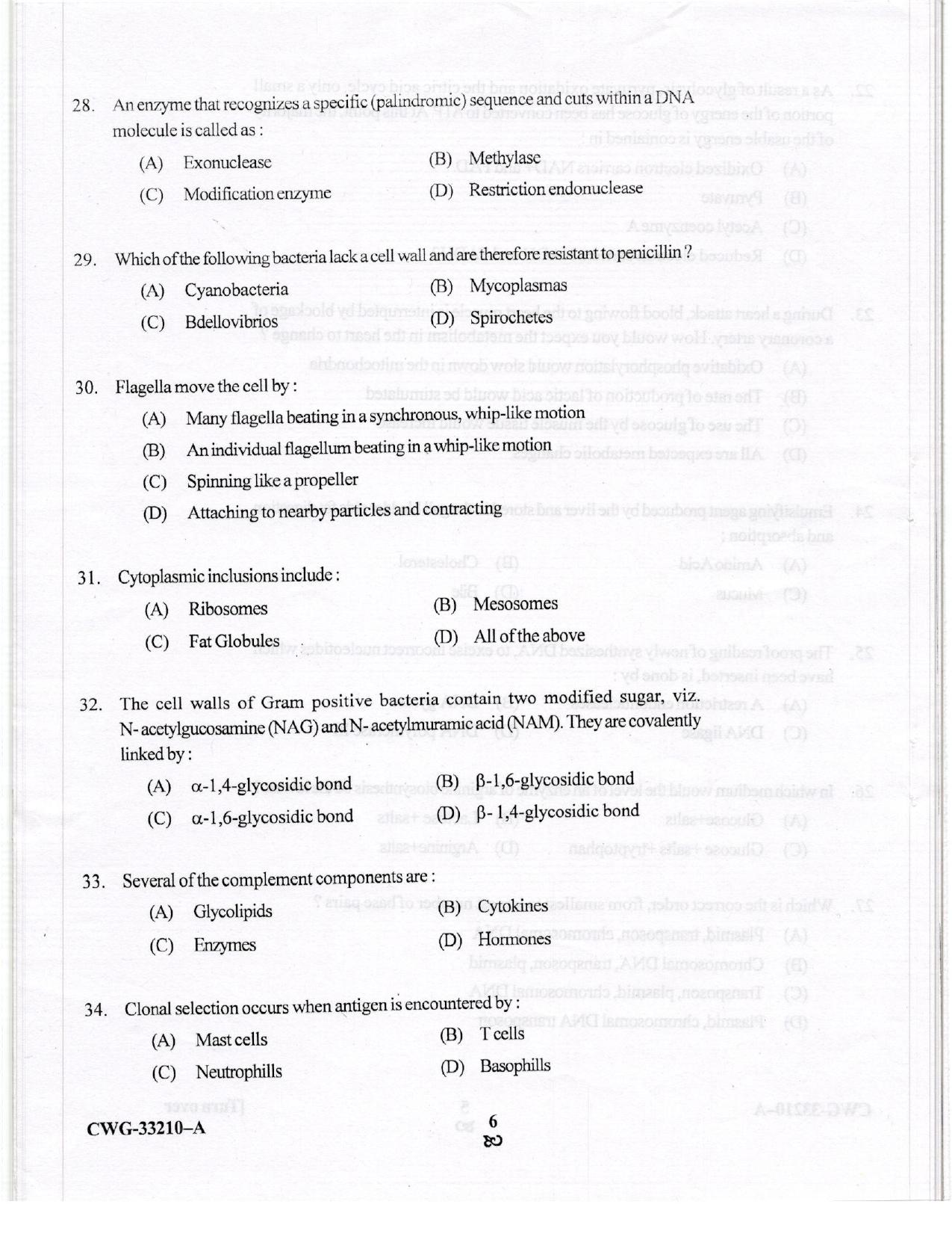 KUET 2023 M.Sc. Clinical Biochemistry Question Paper - Page 48