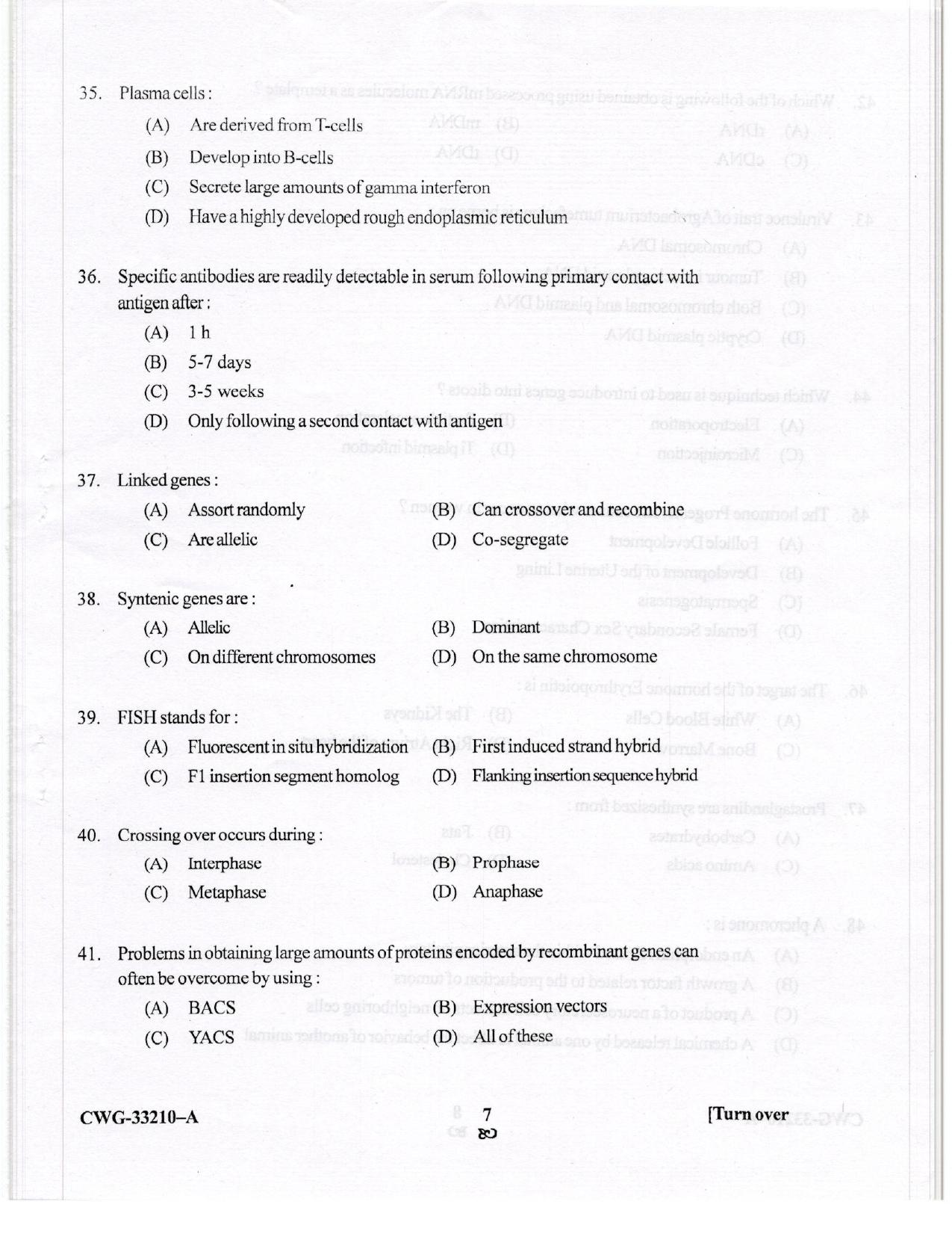 KUET 2023 M.Sc. Clinical Biochemistry Question Paper - Page 49