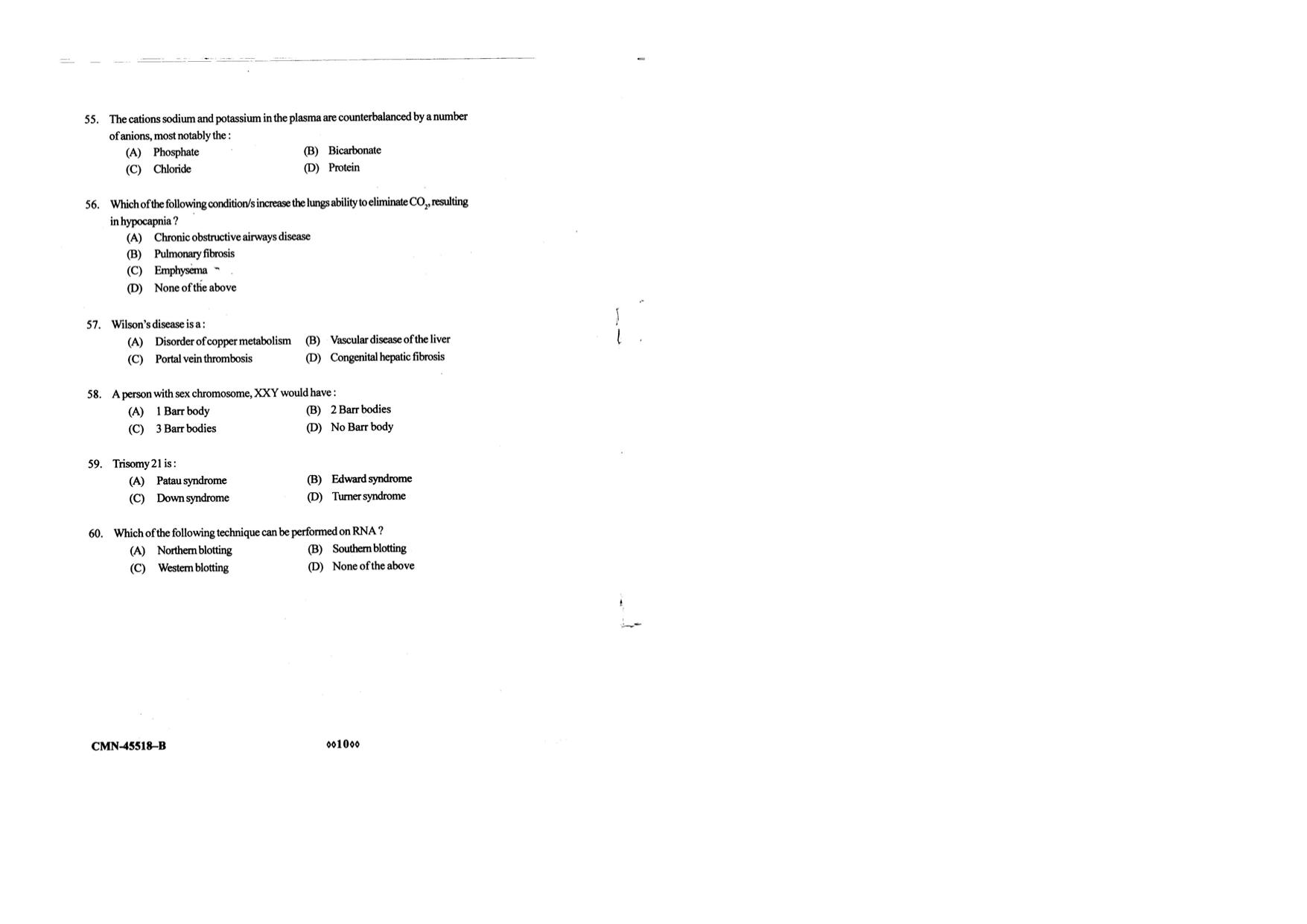 KUET 2023 M.Sc. Clinical Biochemistry Question Paper - Page 69