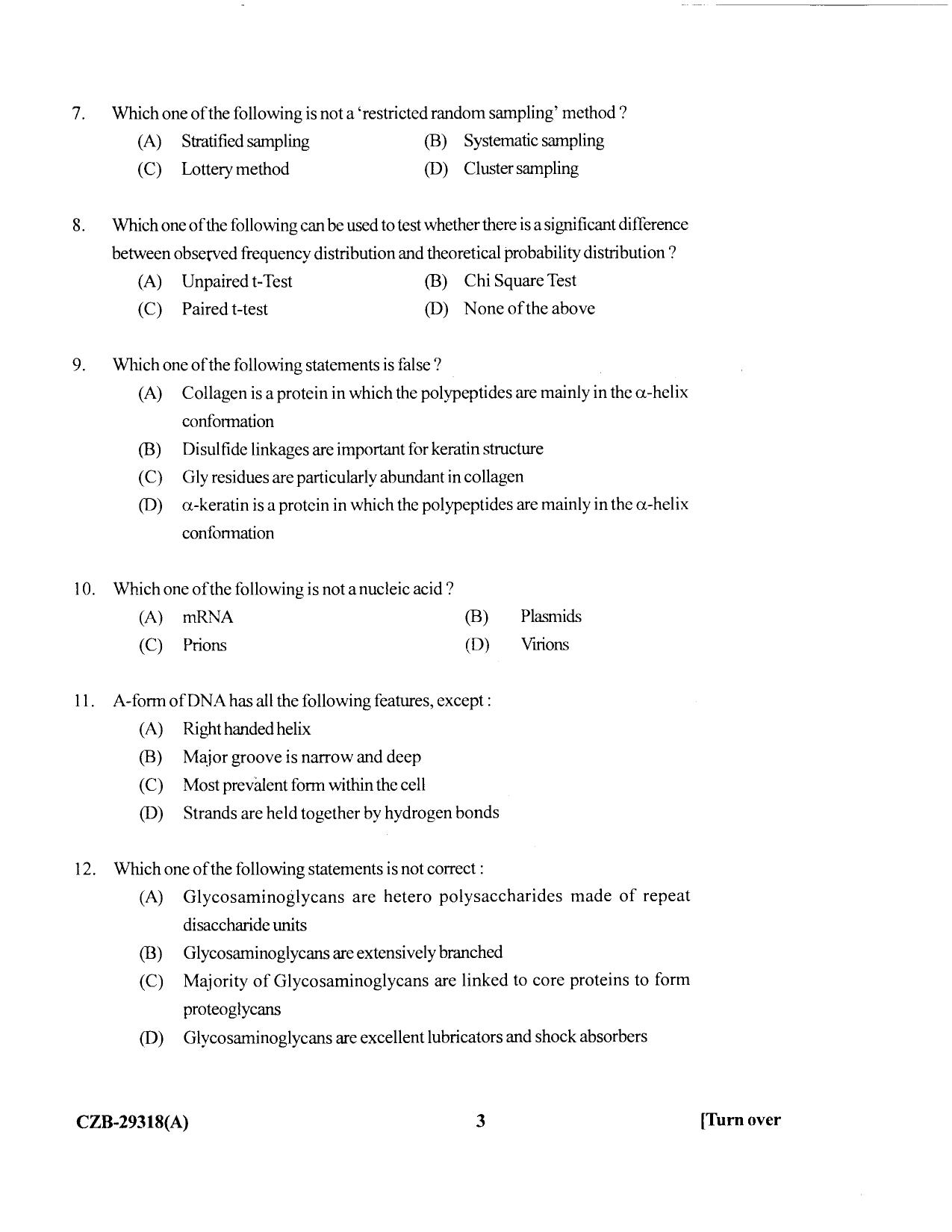 KUET 2023 M.Sc. Clinical Biochemistry Question Paper - Page 71