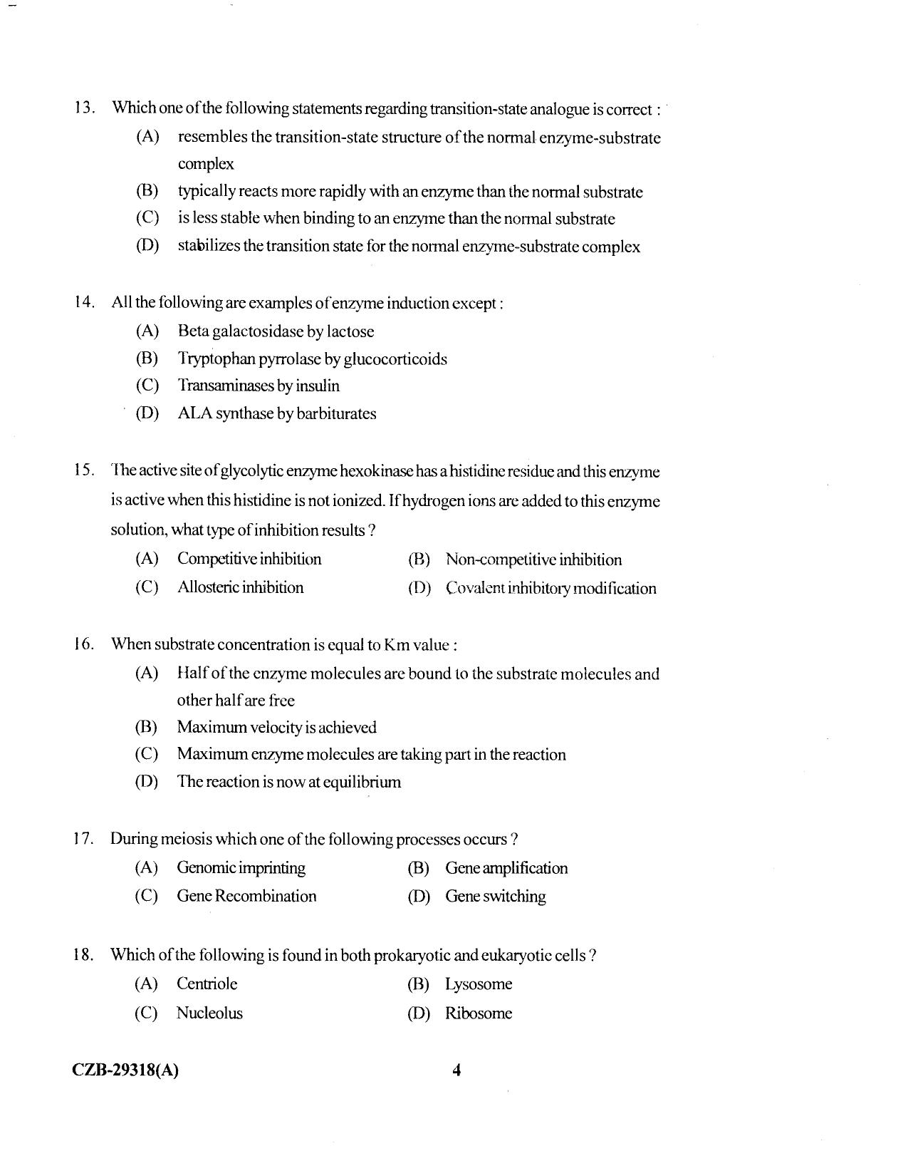 KUET 2023 M.Sc. Clinical Biochemistry Question Paper - Page 72