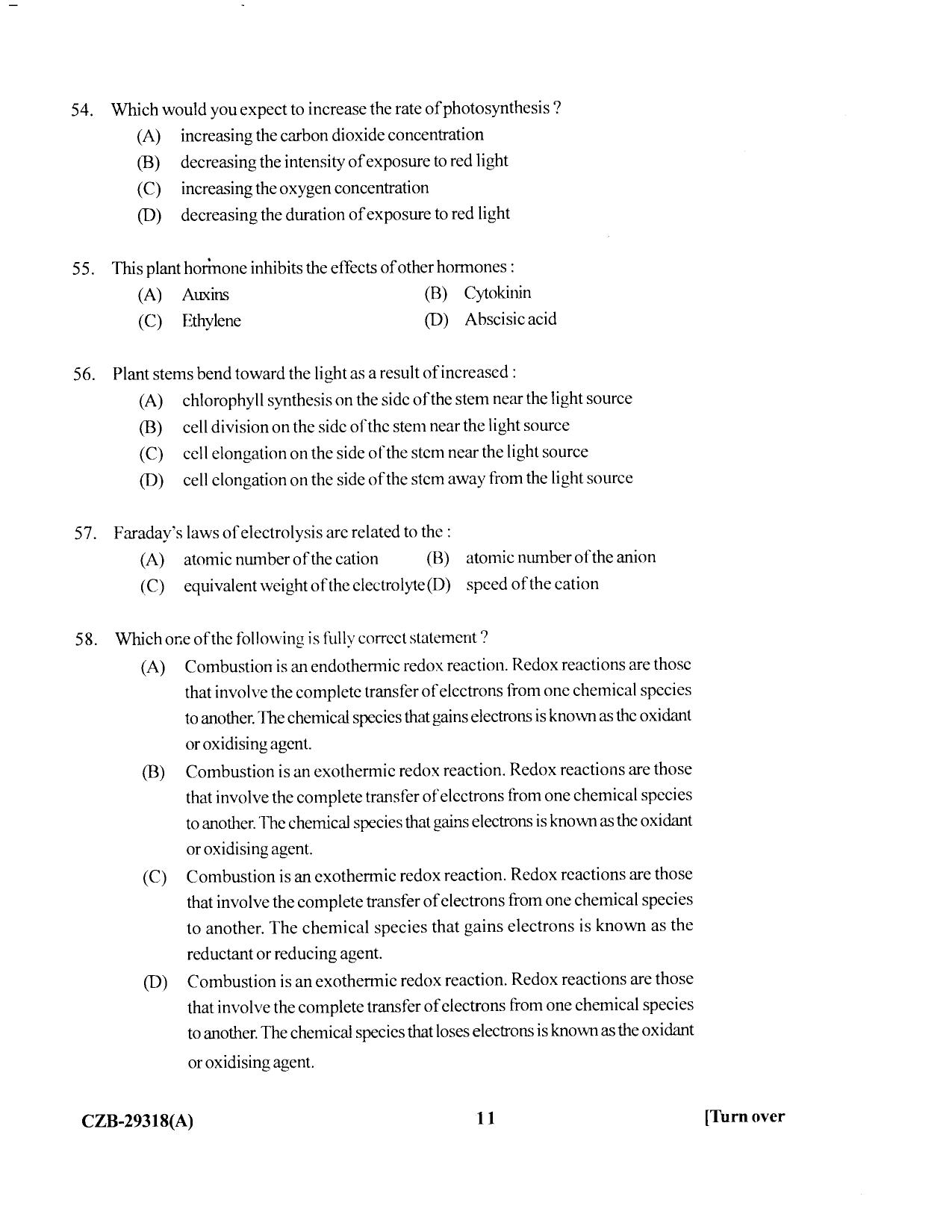 KUET 2023 M.Sc. Clinical Biochemistry Question Paper - Page 79