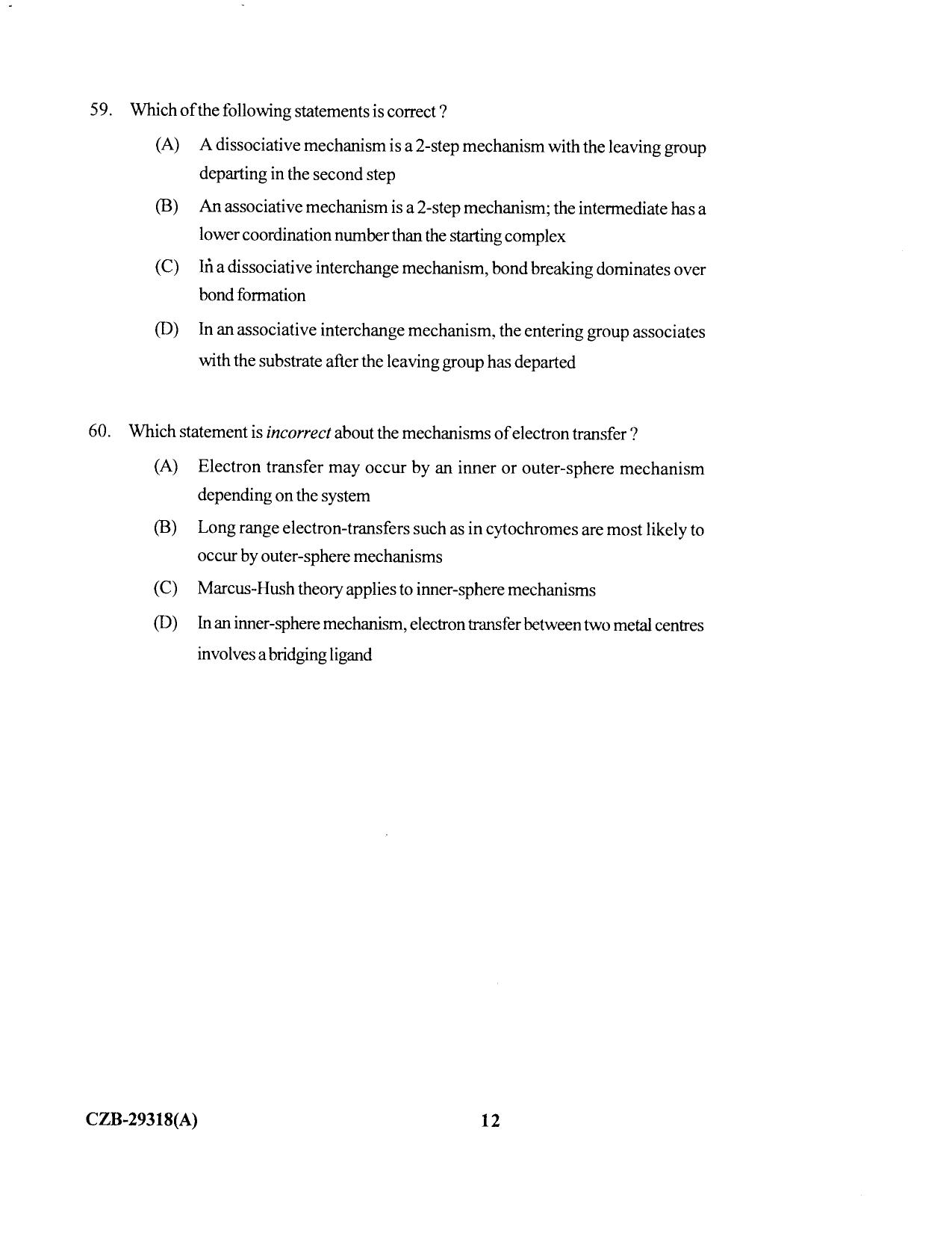 KUET 2023 M.Sc. Clinical Biochemistry Question Paper - Page 80