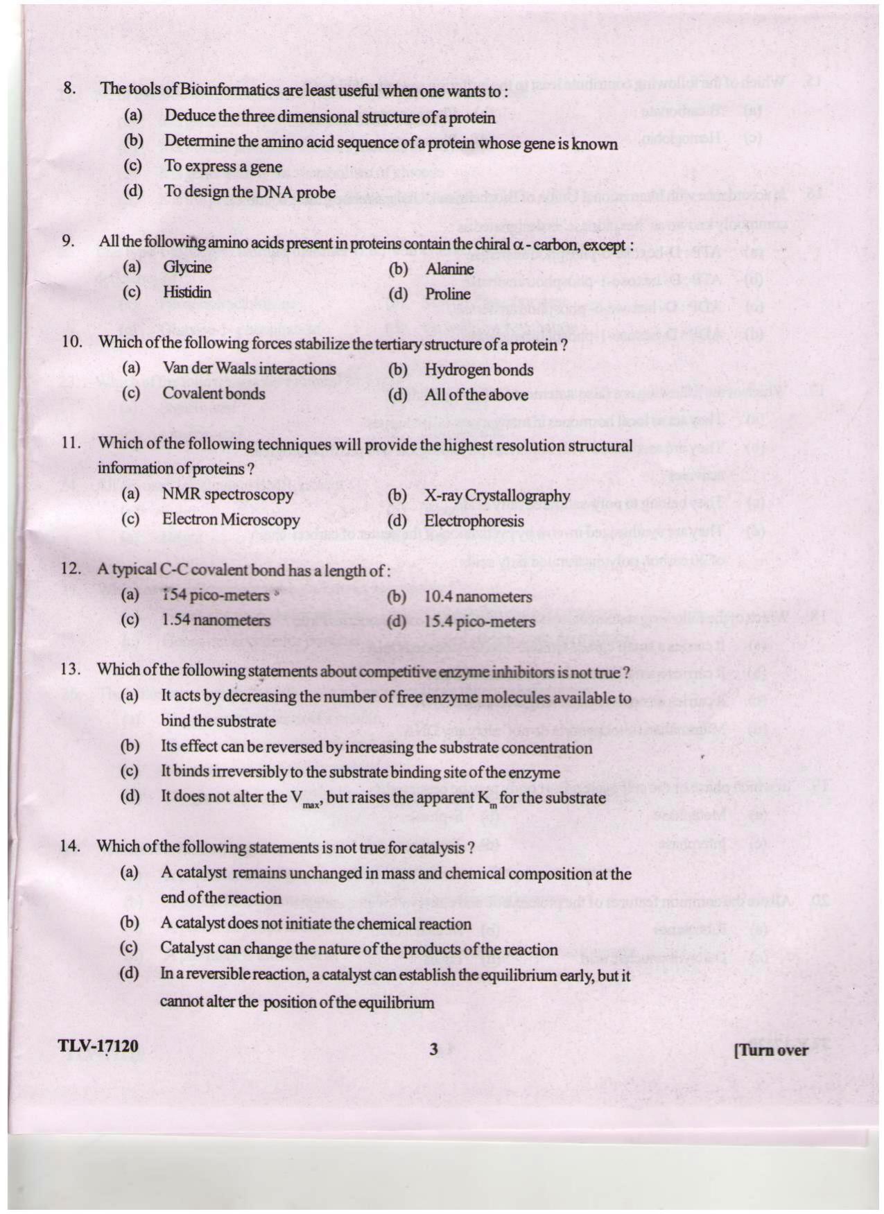 KUET 2023 M.Sc. Clinical Biochemistry Question Paper - Page 82