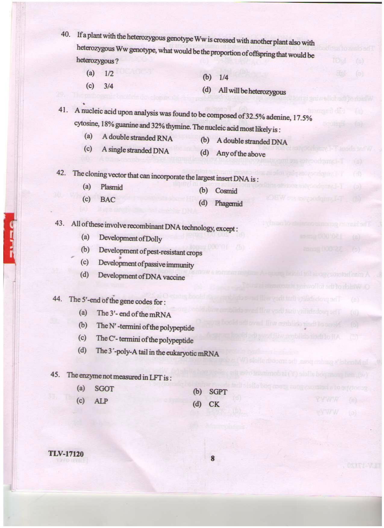 KUET 2023 M.Sc. Clinical Biochemistry Question Paper - Page 87