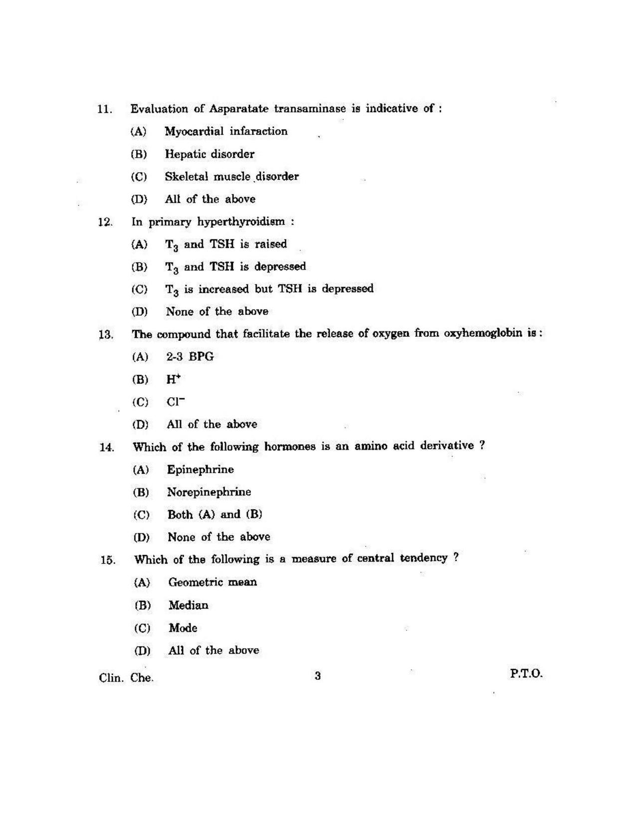 KUET 2023 M.Sc. Clinical Biochemistry Question Paper - Page 100