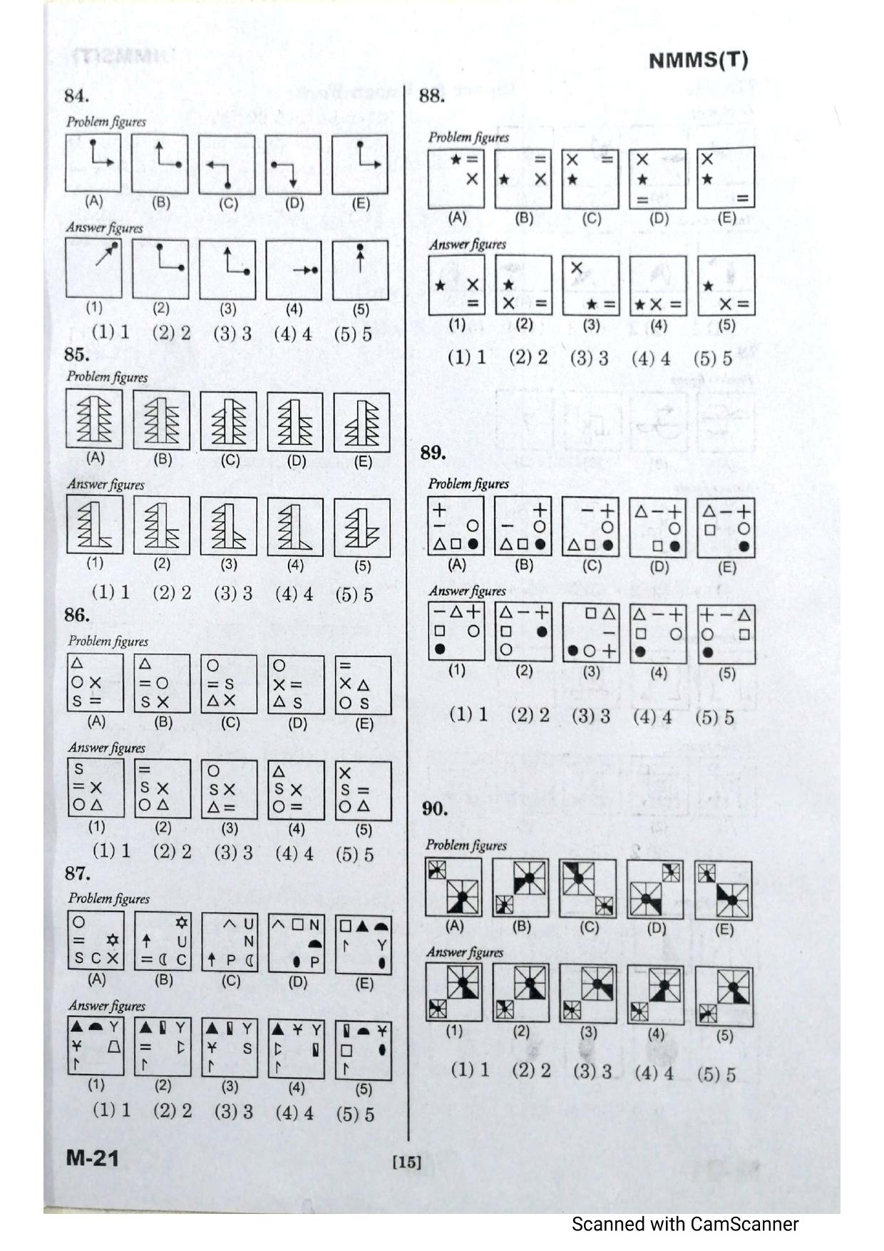 Telangana NMMS February 2021 Telugu Question Paper - Page 15