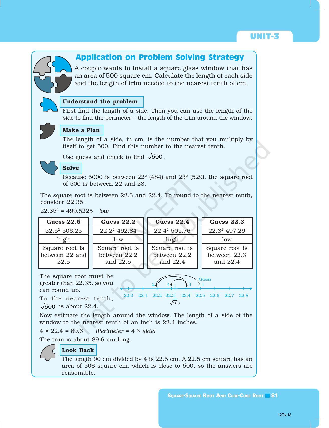 NCERT Exemplar Book for Class 8 Maths: Chapter 3- Squares and Square Roots & Cubes and Cube Roots - Page 9