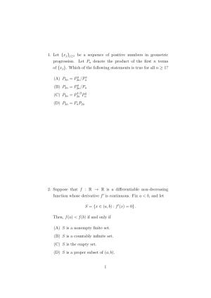 ISI Admission Test Master of Statistics (M.Stat.) (PSA) 2023 Sample Paper