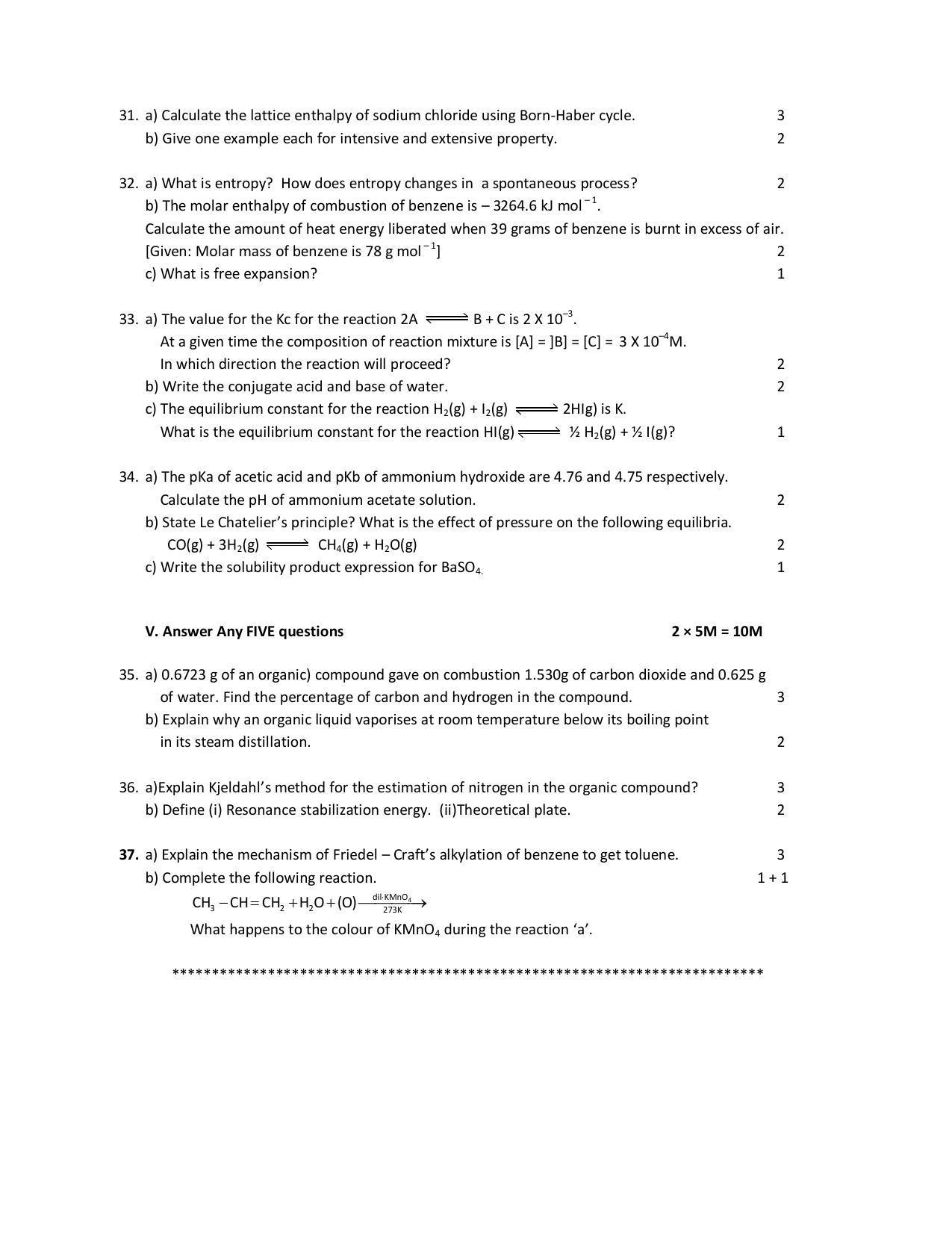 Karnataka 1st PUC Question Bank for Chemistry - Page 9