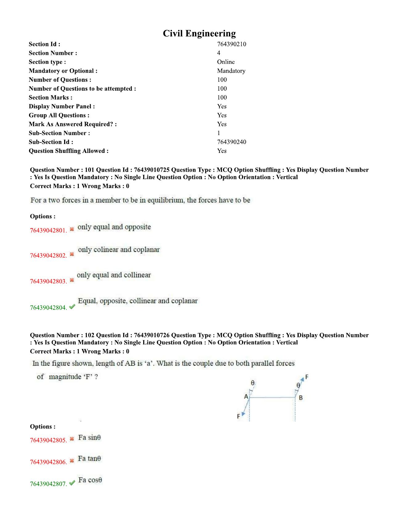 TS ECET 2020 Civil Engineering Question Paper - Page 44