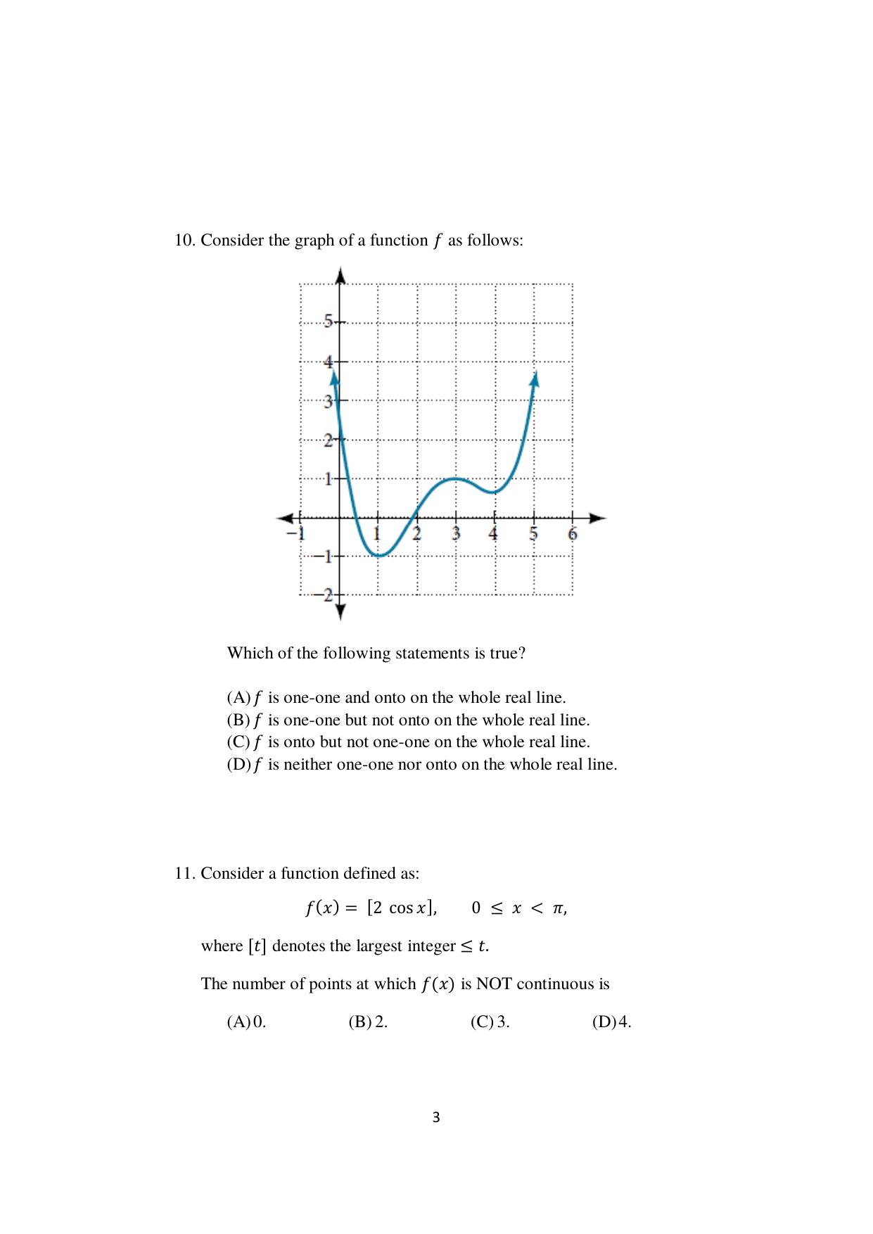 ISI Admission Test PG Diploma in Agricultural and Rural Management with Statistical Methods and Analytics (DRA) 2023 Sample Paper - Page 3