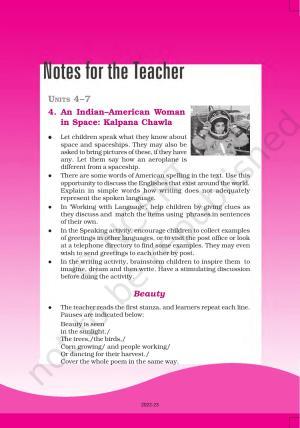NCERT Book for Class 6 English(Honeysuckle) : Chapter 4-An Indian – American Woman in Space: Kalpana Chawla