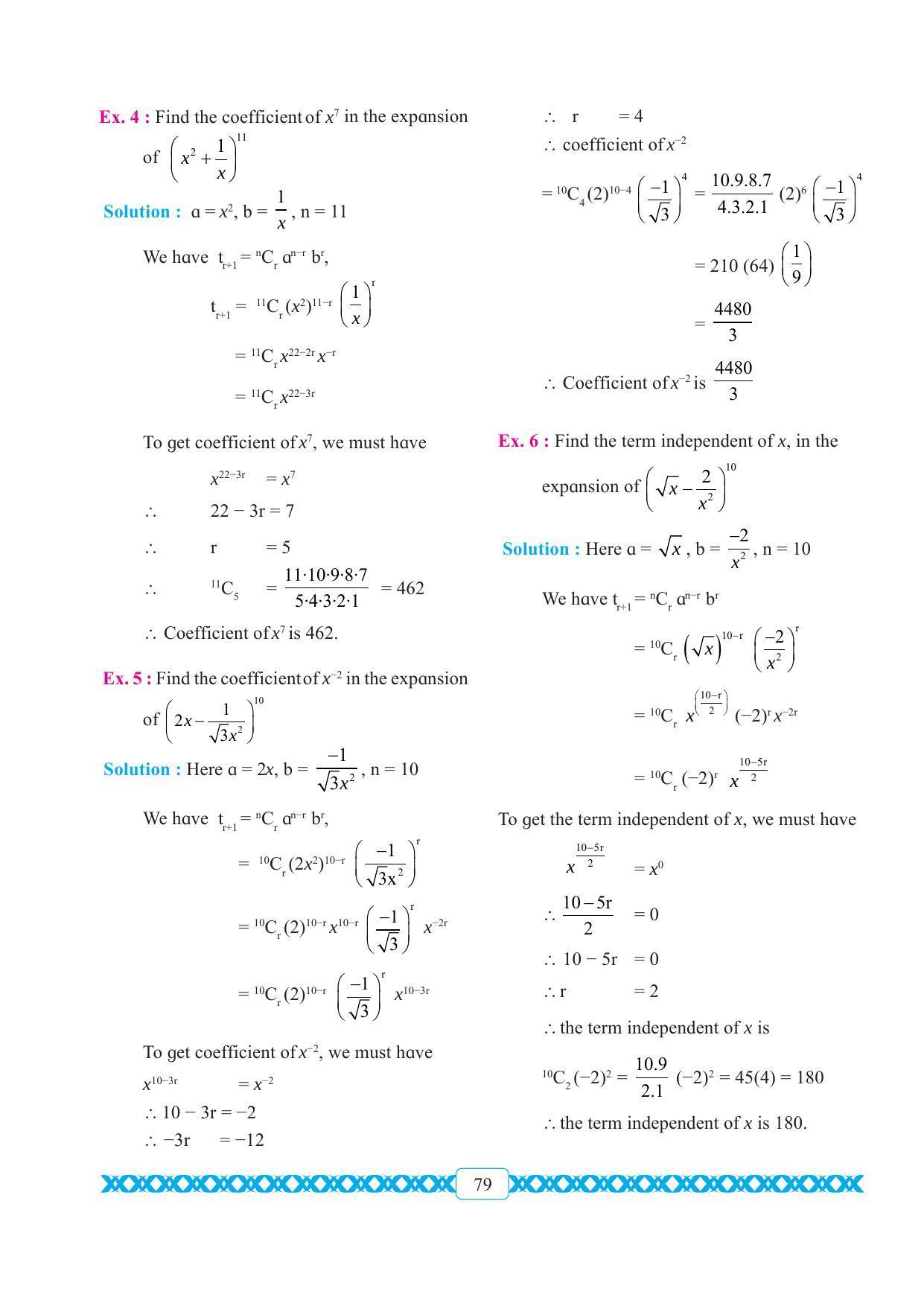 Maharashtra Board Class 11 Maths Textbook - Page 89