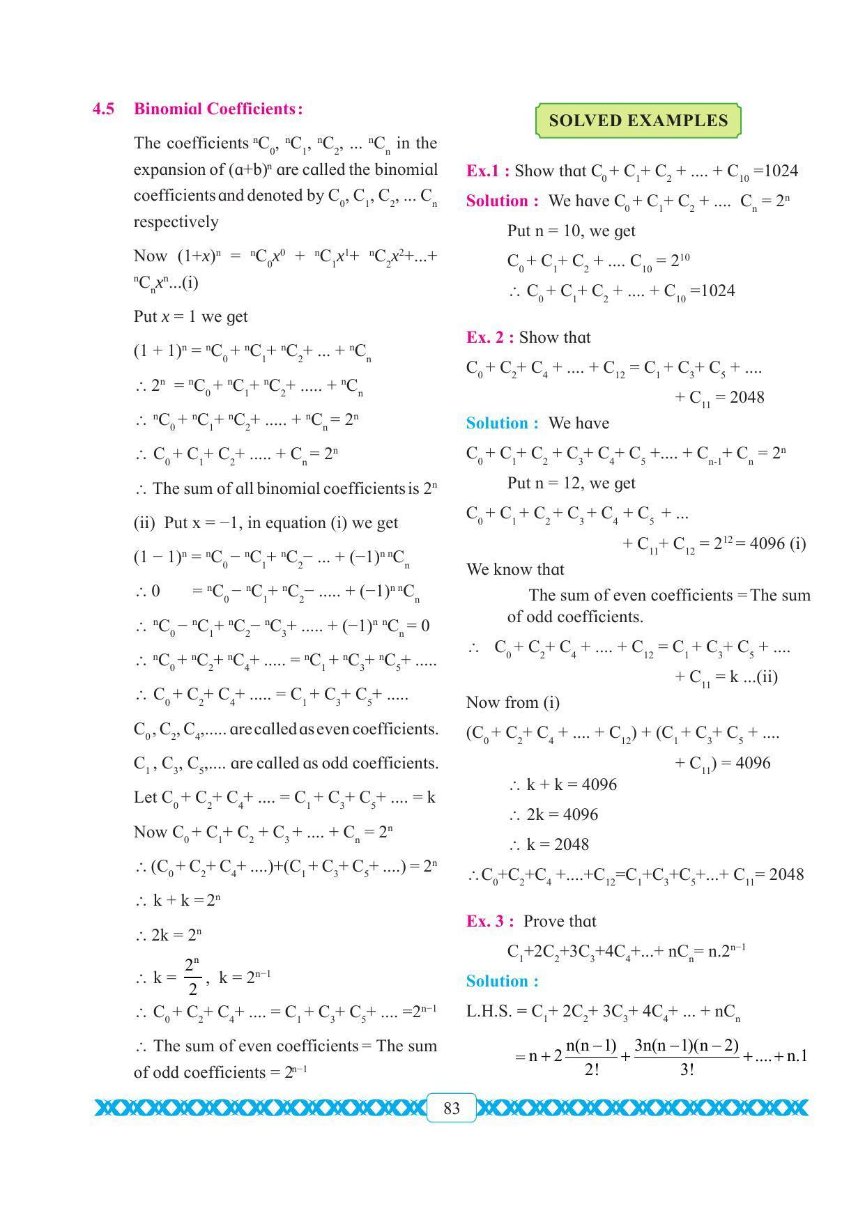 Maharashtra Board Class 11 Maths Textbook - Page 93
