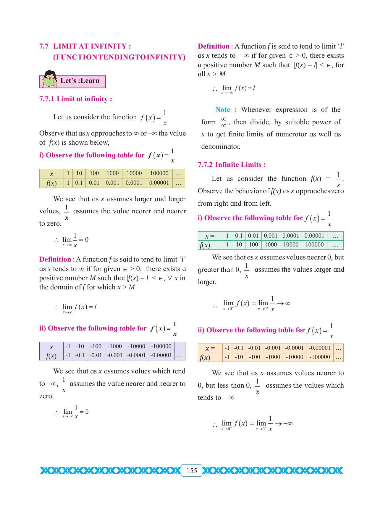 Maharashtra Board Class 11 Maths Textbook - Page 165