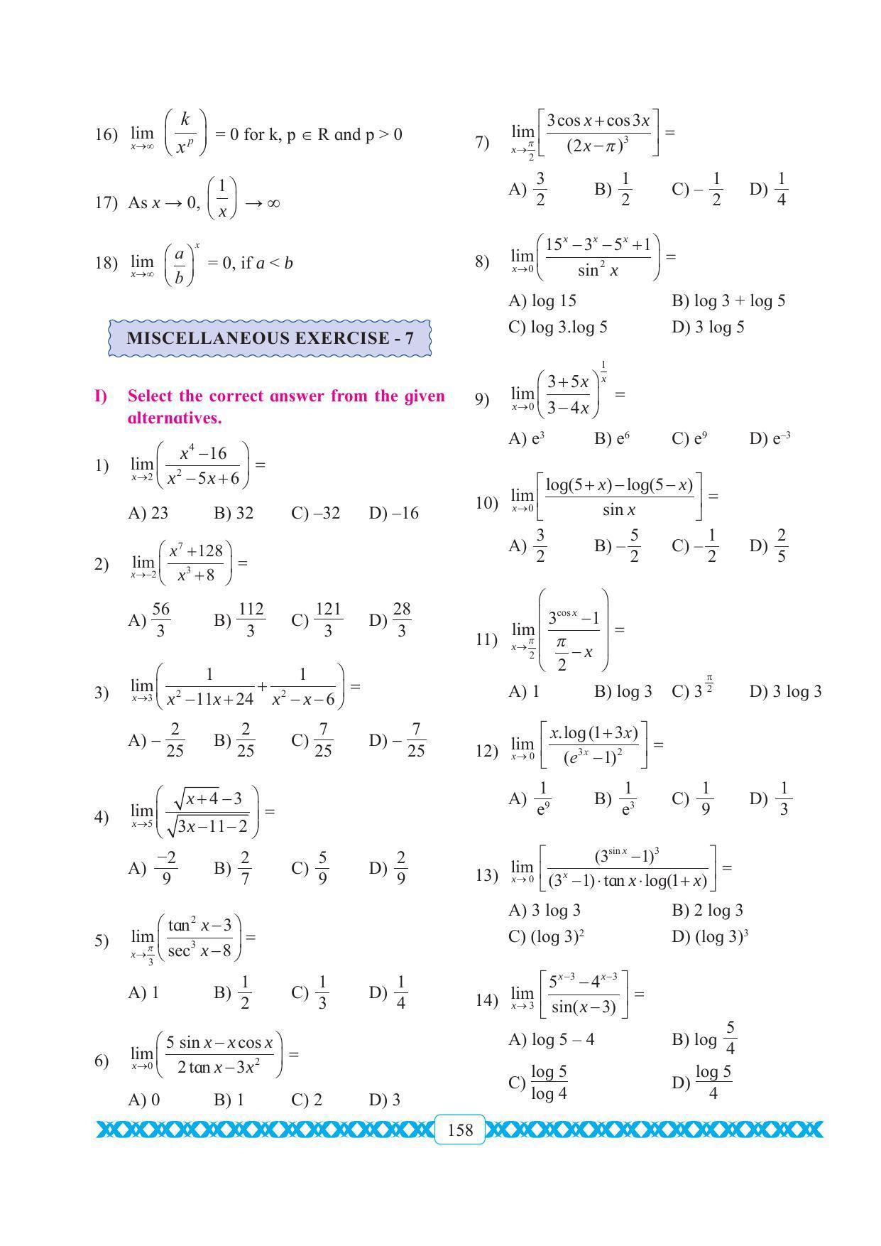 Maharashtra Board Class 11 Maths Textbook - Page 168