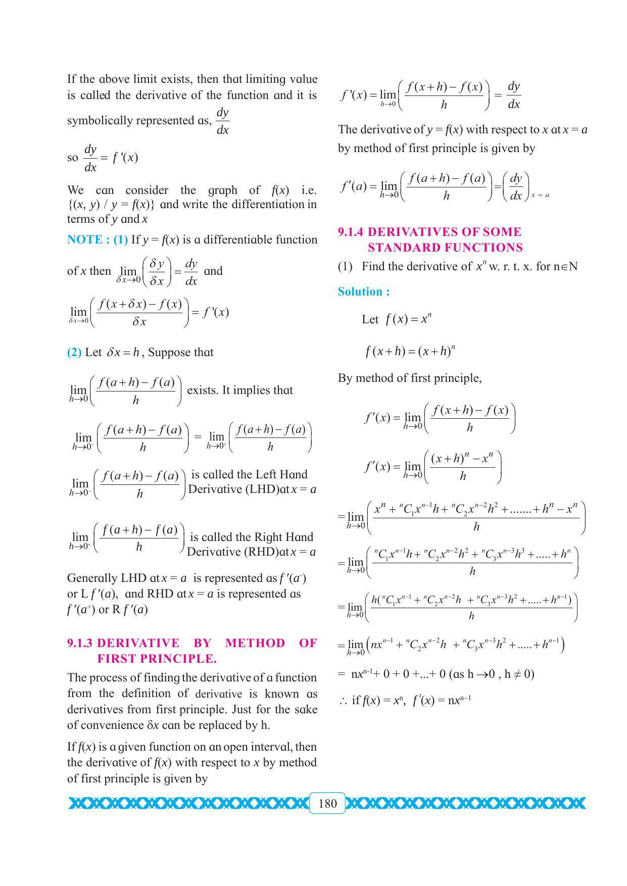 Maharashtra Board Class 11 Maths Textbook - Page 190