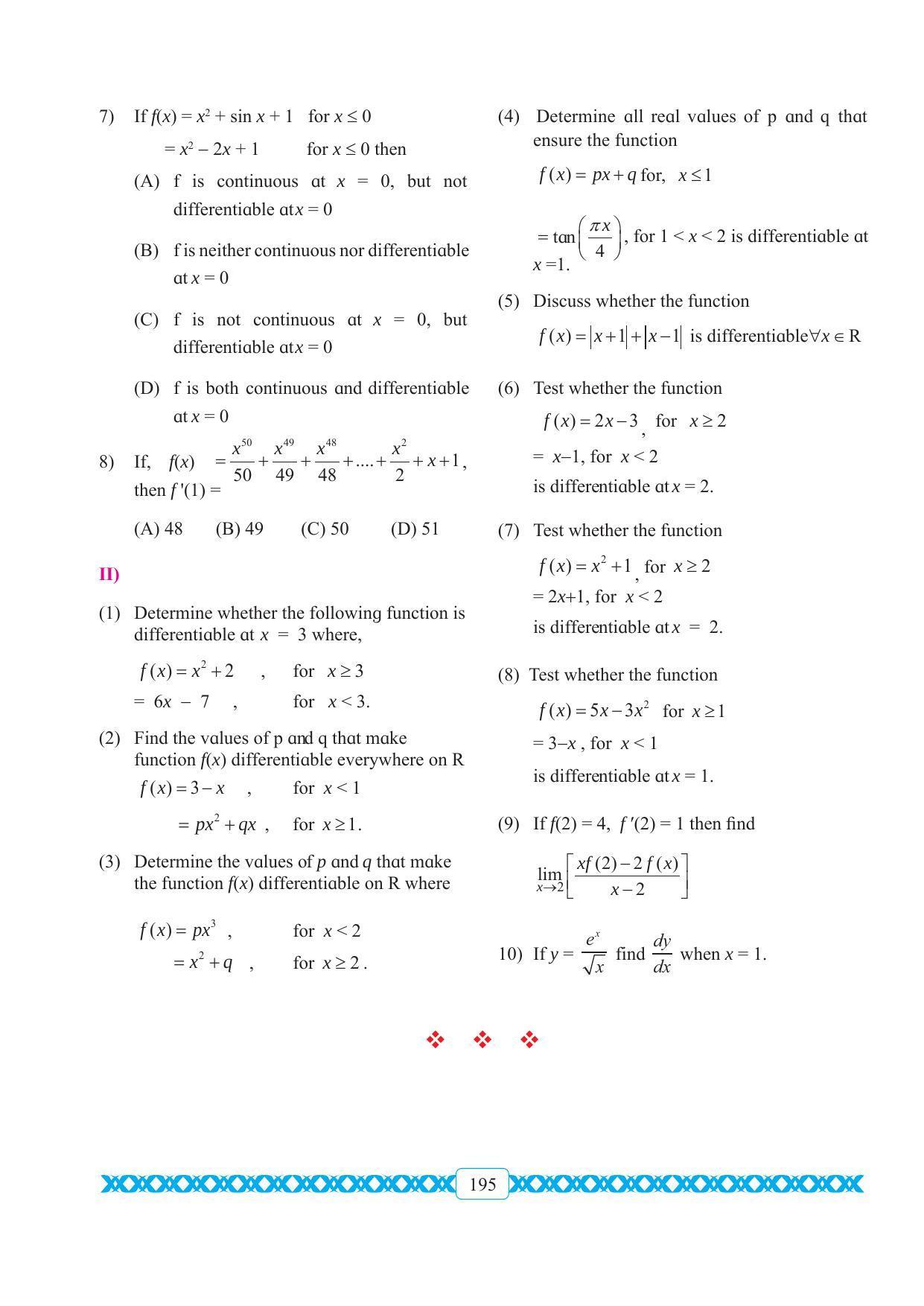 Maharashtra Board Class 11 Maths Textbook - Page 205