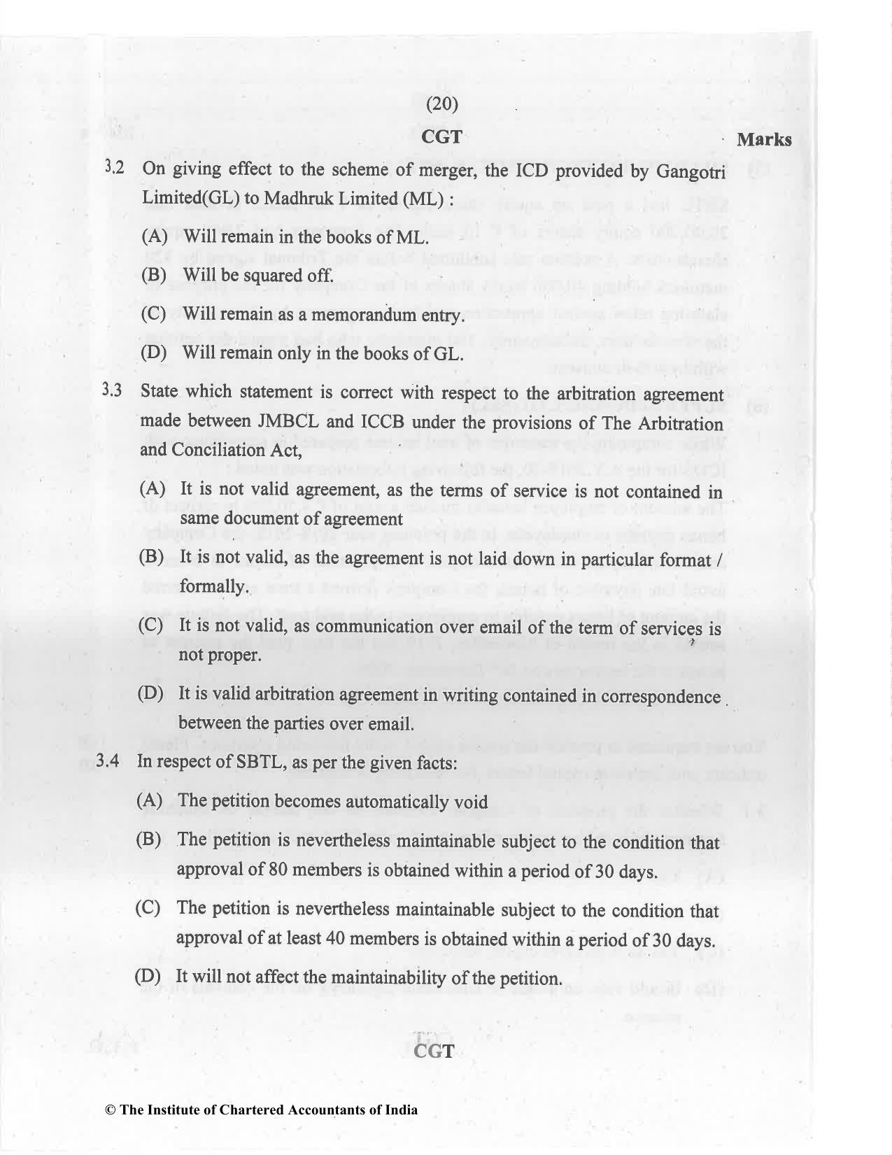 CA Final Jul 2021 Question Paper - Paper 6F – Multidisciplinary Case Study - Page 20