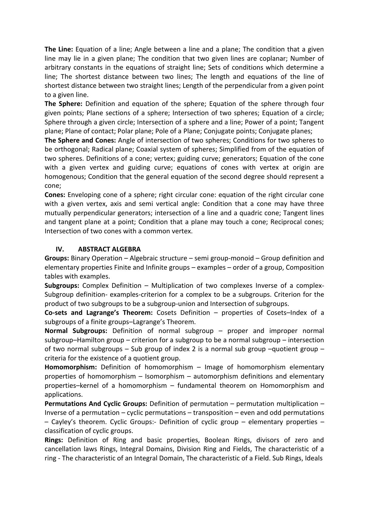 KLEEE M.SC (Computational Mathematics) Syllabus - Page 2