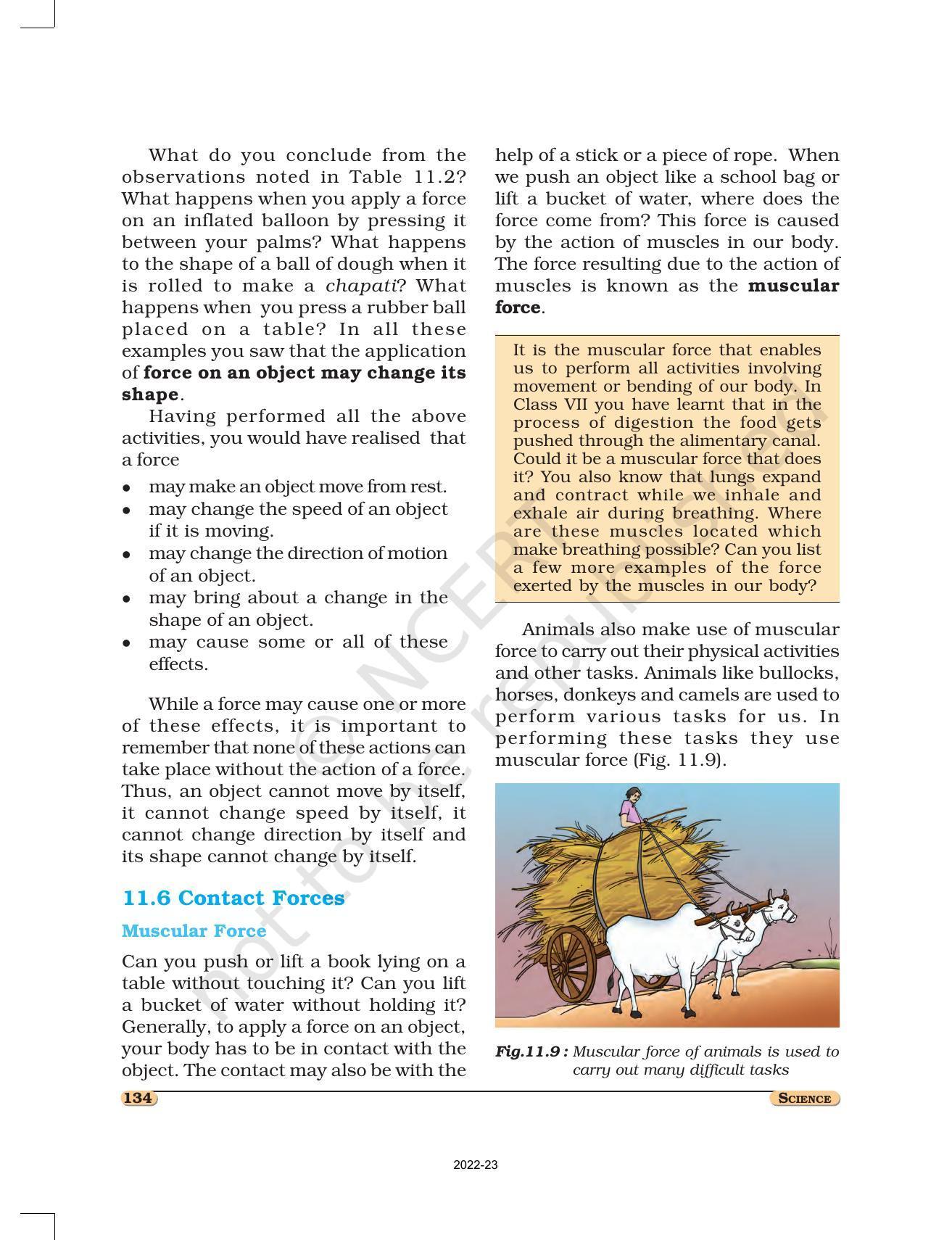 NCERT Book for Class 8 Science Chapter 11 Force and Pressure - Page 8